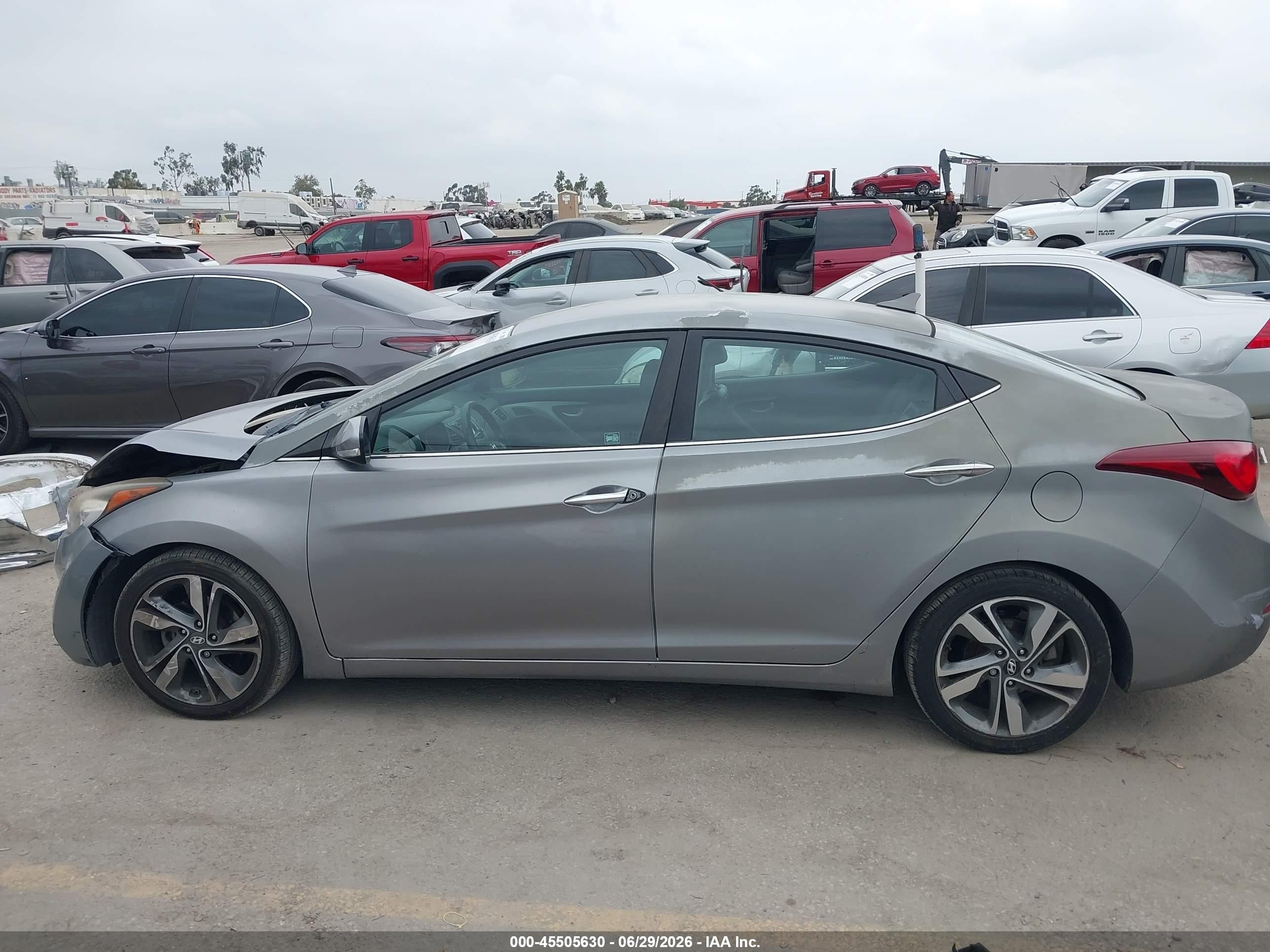 2015 Hyundai Elantra Limited Gray vin: KMHDH4AE6FU301249