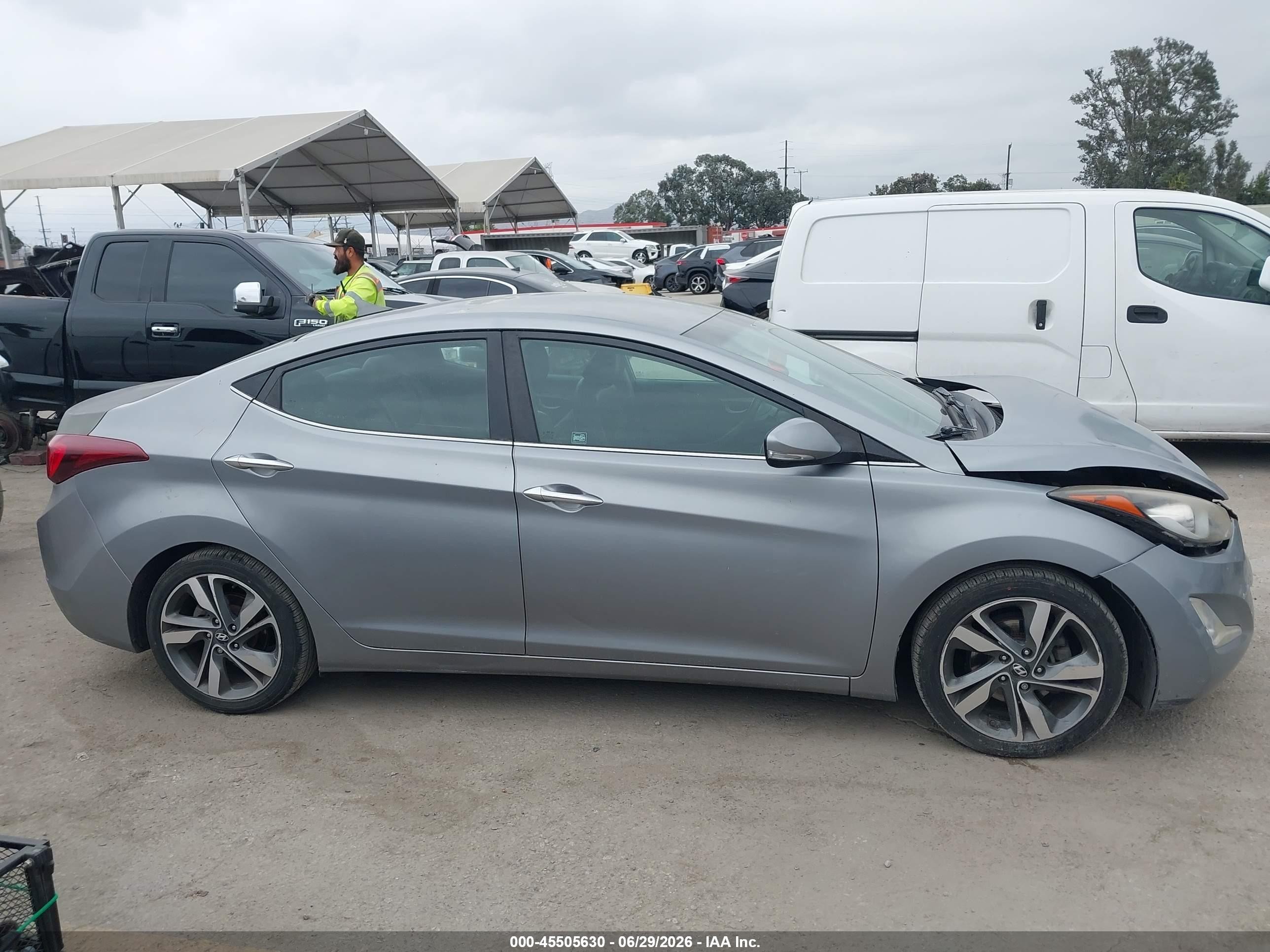 2015 Hyundai Elantra Limited Gray vin: KMHDH4AE6FU301249