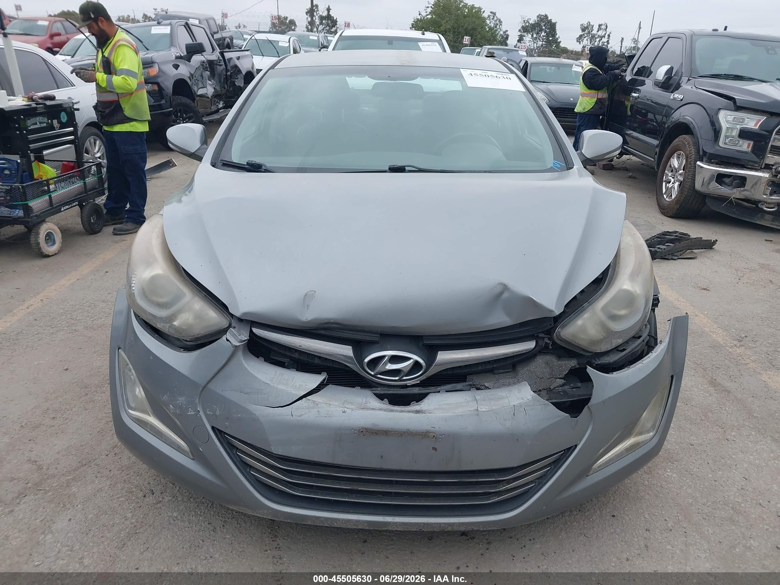 2015 Hyundai Elantra Limited Gray vin: KMHDH4AE6FU301249