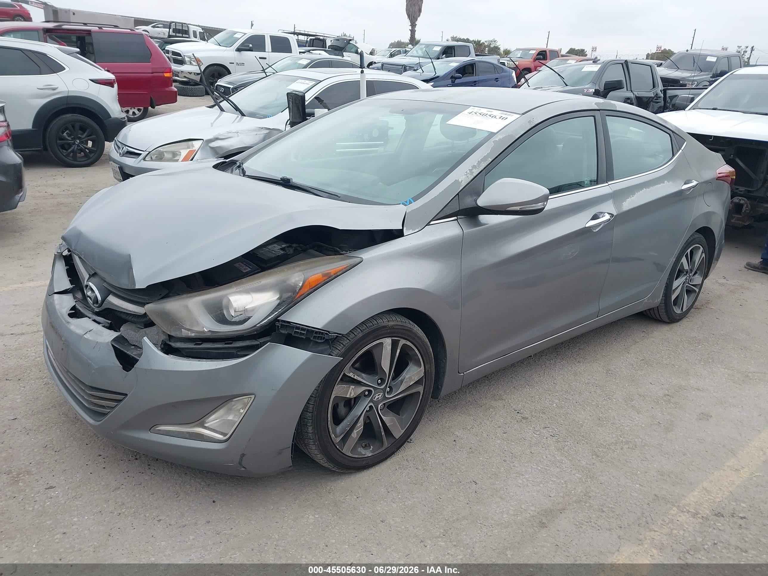 2015 Hyundai Elantra Limited Gray vin: KMHDH4AE6FU301249
