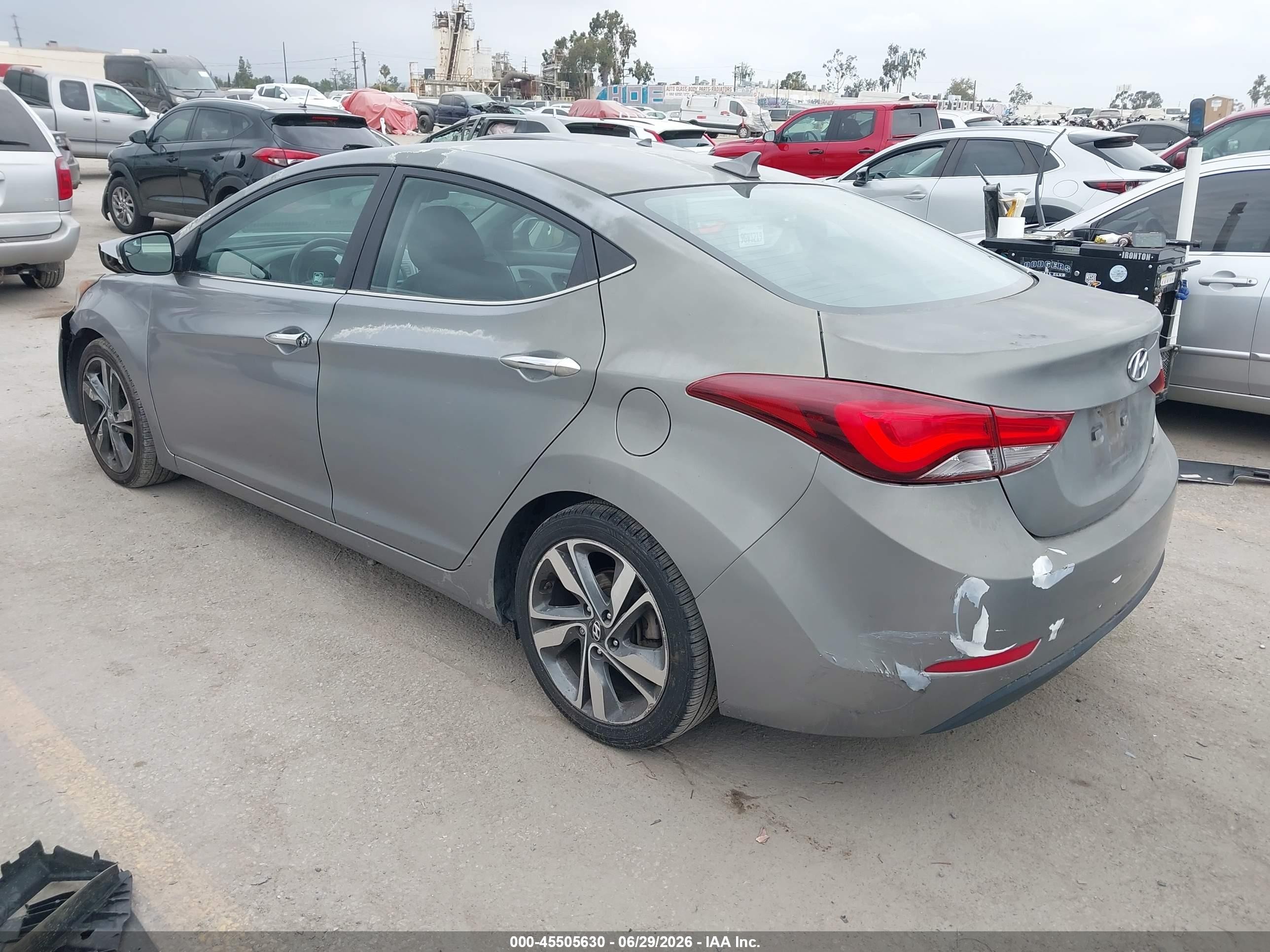 2015 Hyundai Elantra Limited Gray vin: KMHDH4AE6FU301249