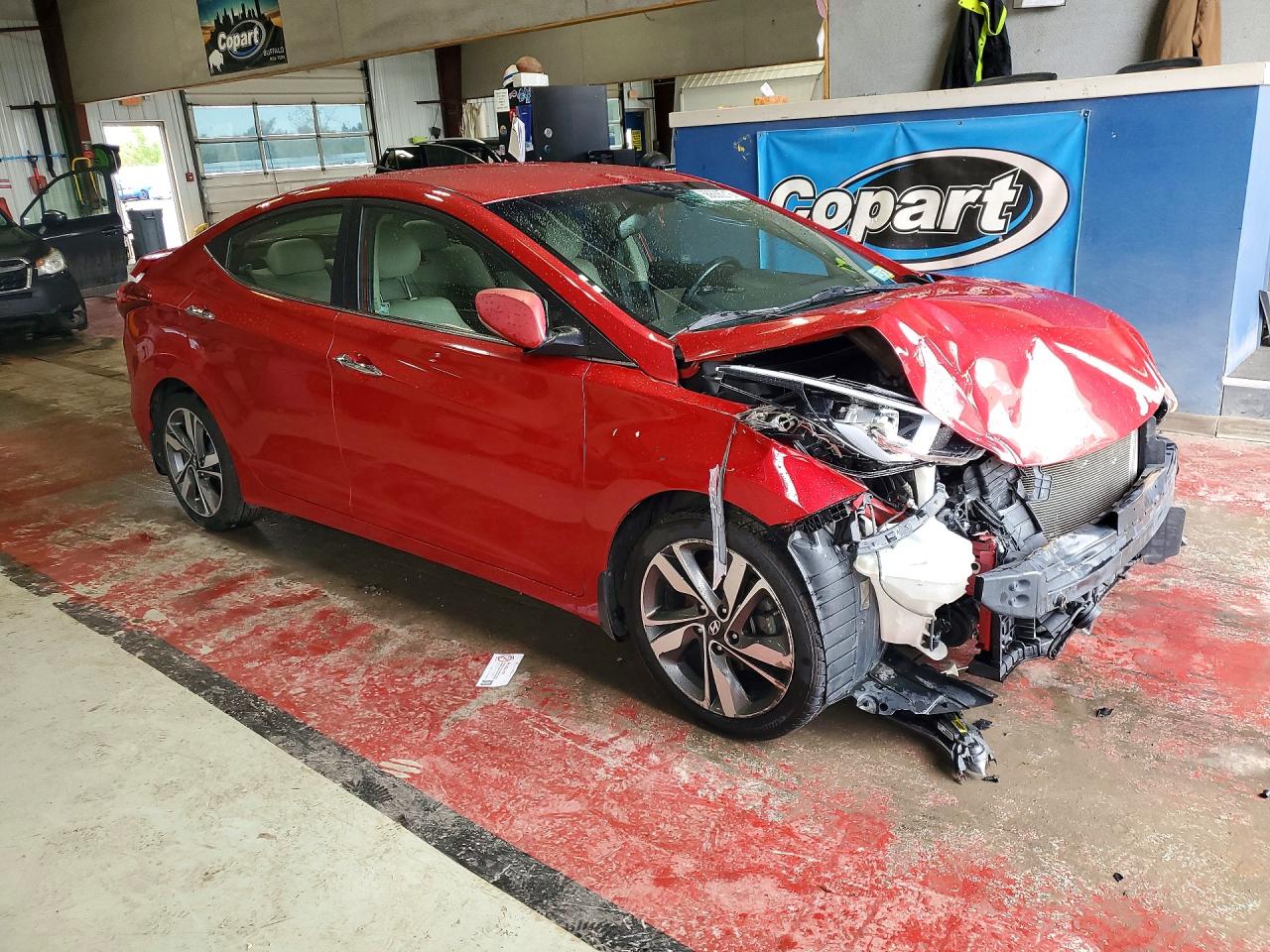 2015 Hyundai Elantra Limited Red vin: KMHDH4AE6FU303714