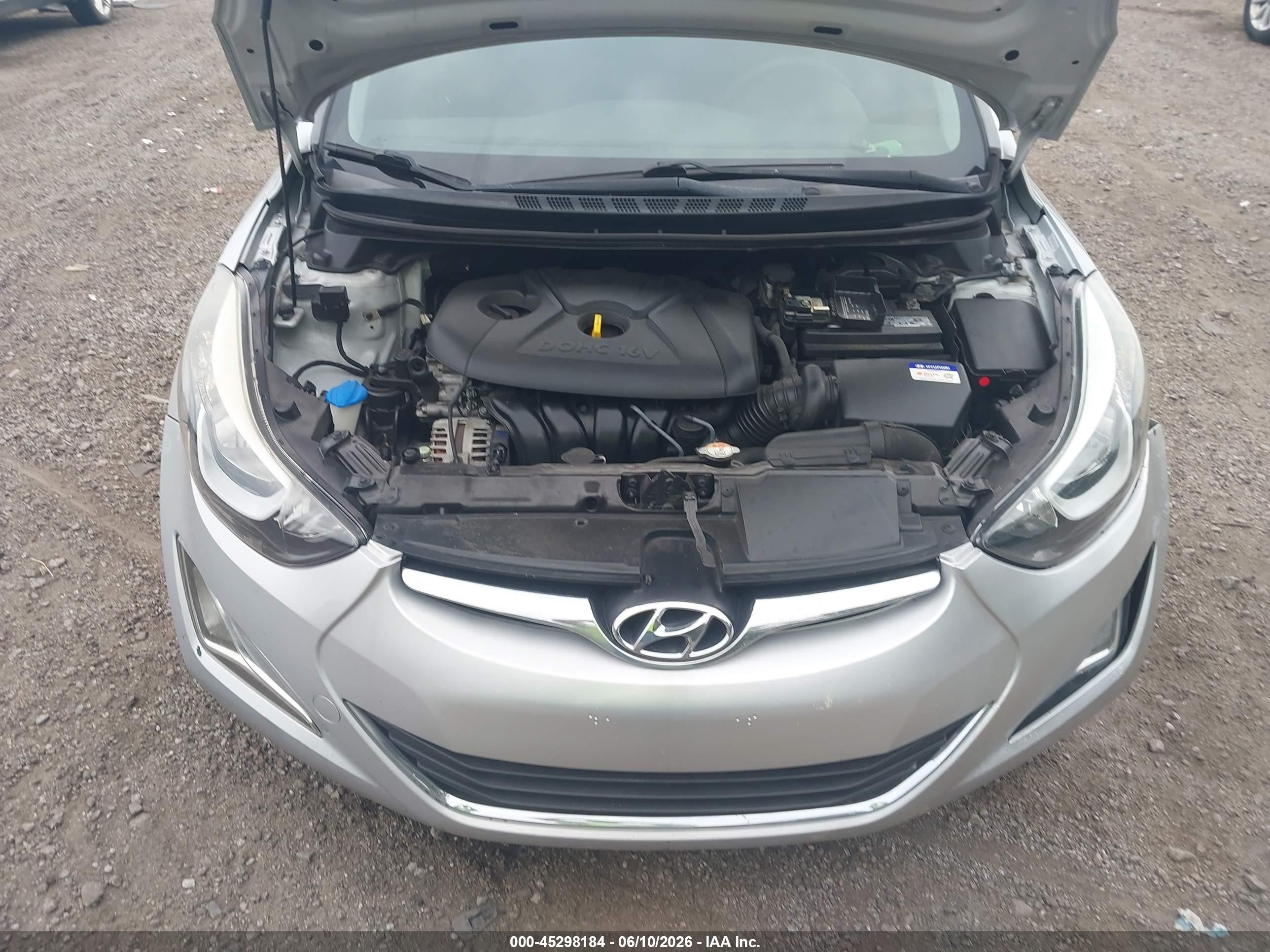 2015 Hyundai Elantra Se Gray vin: KMHDH4AE6FU342206