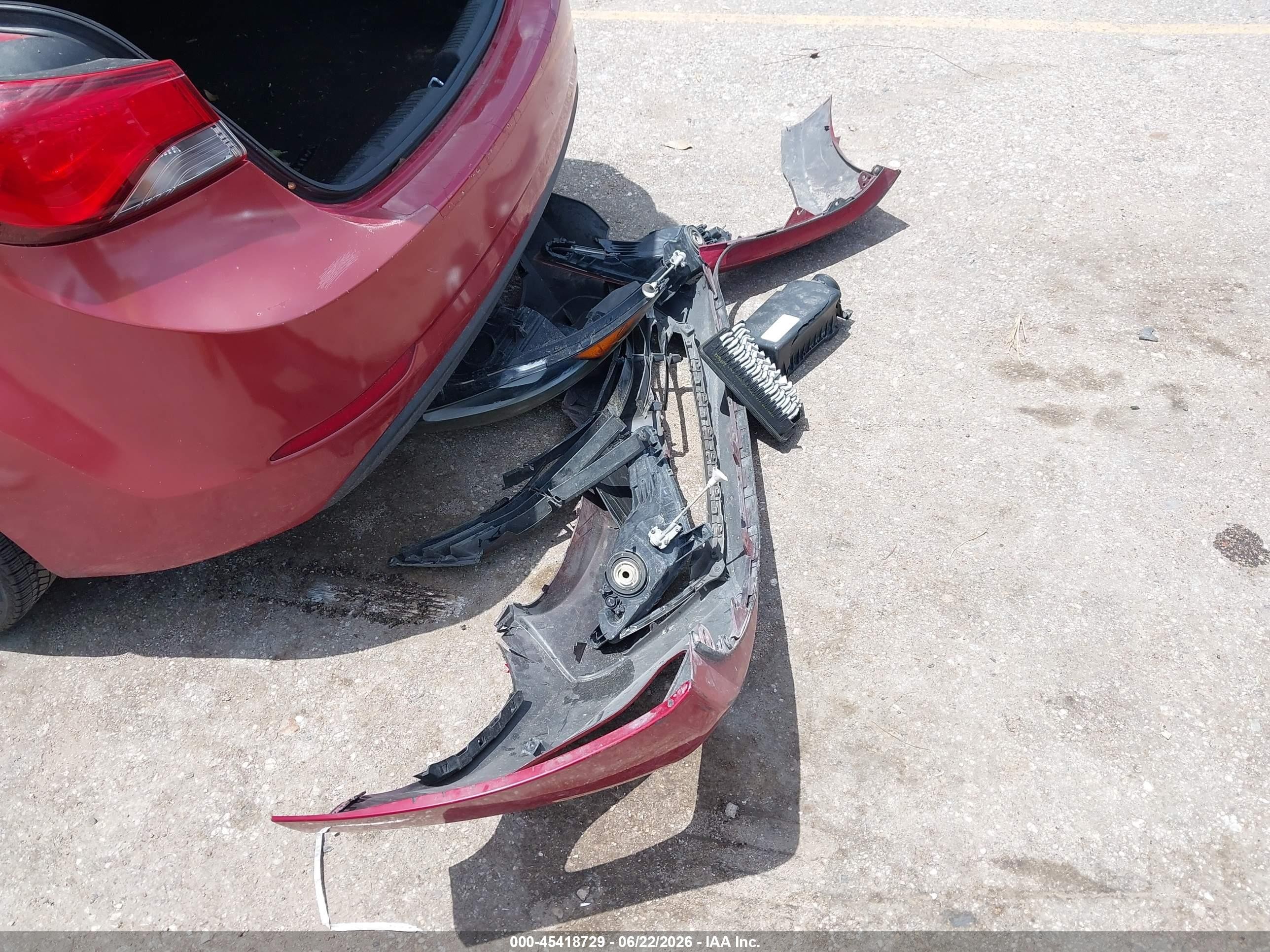 2015 Hyundai Elantra Se Red vin: KMHDH4AE6FU354050