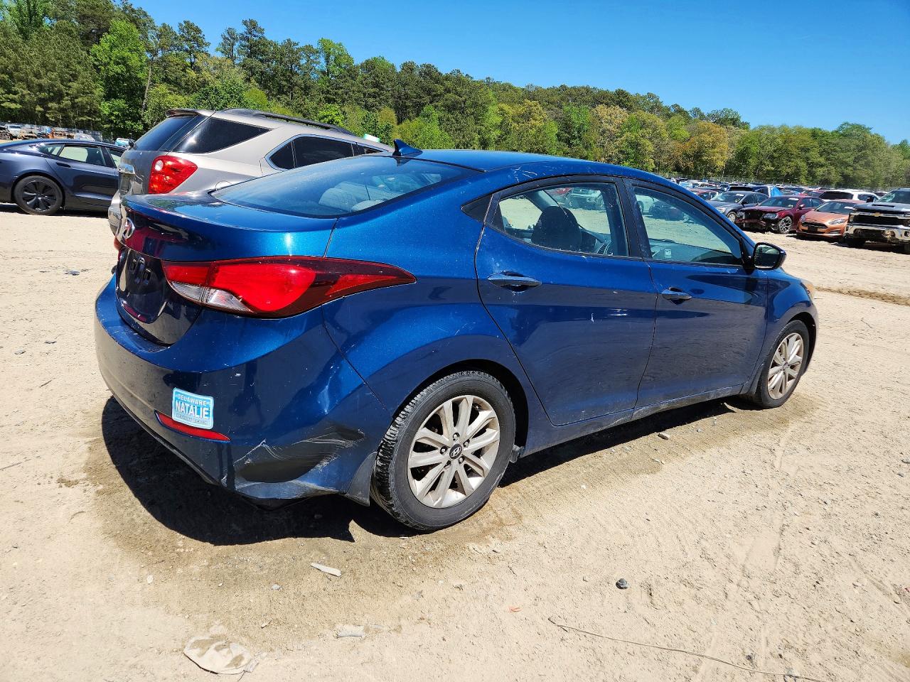 2015 Hyundai Elantra Se Blue vin: KMHDH4AE6FU381961