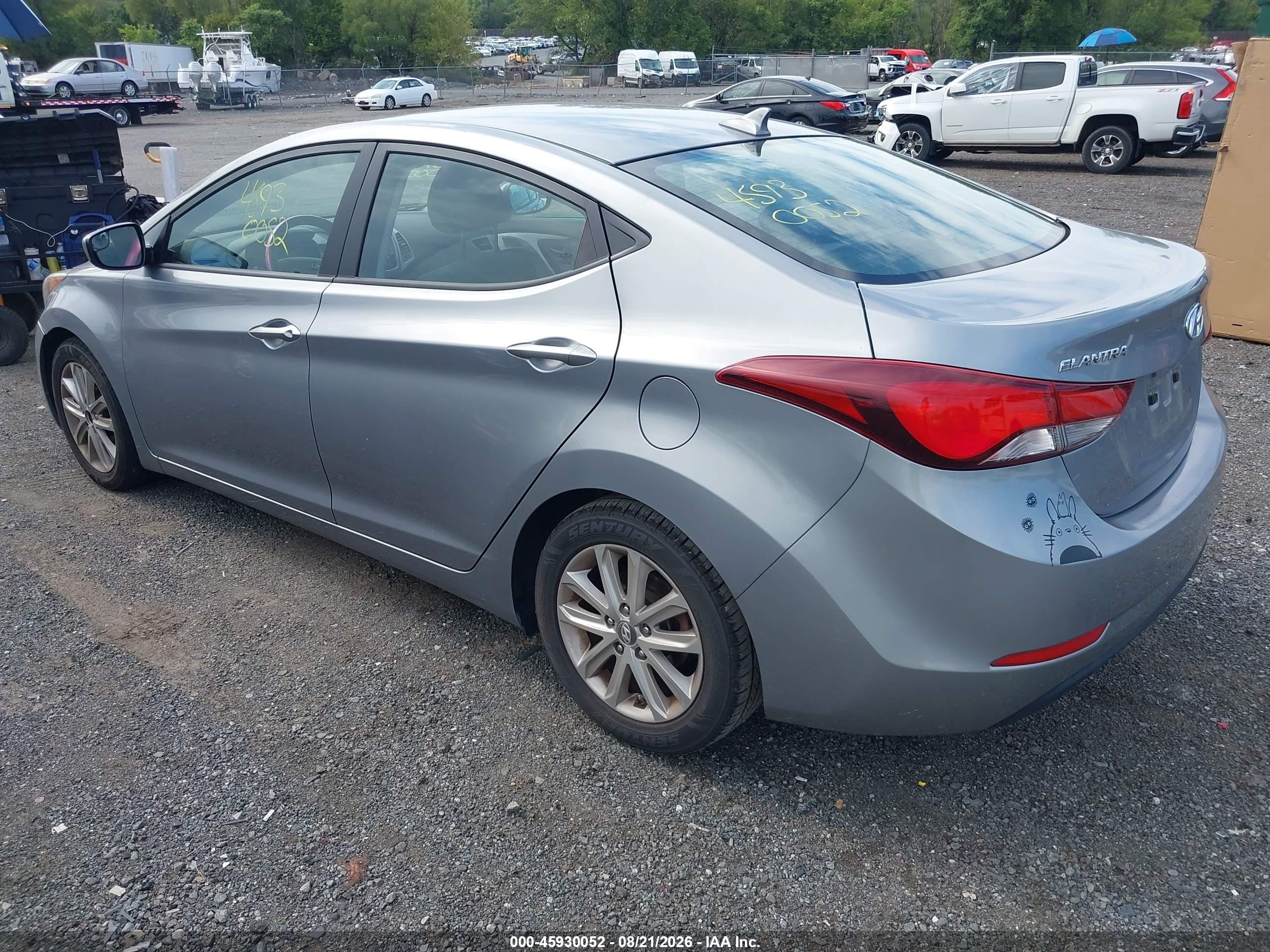 2015 Hyundai Elantra Se Silver vin: KMHDH4AE6FU420337