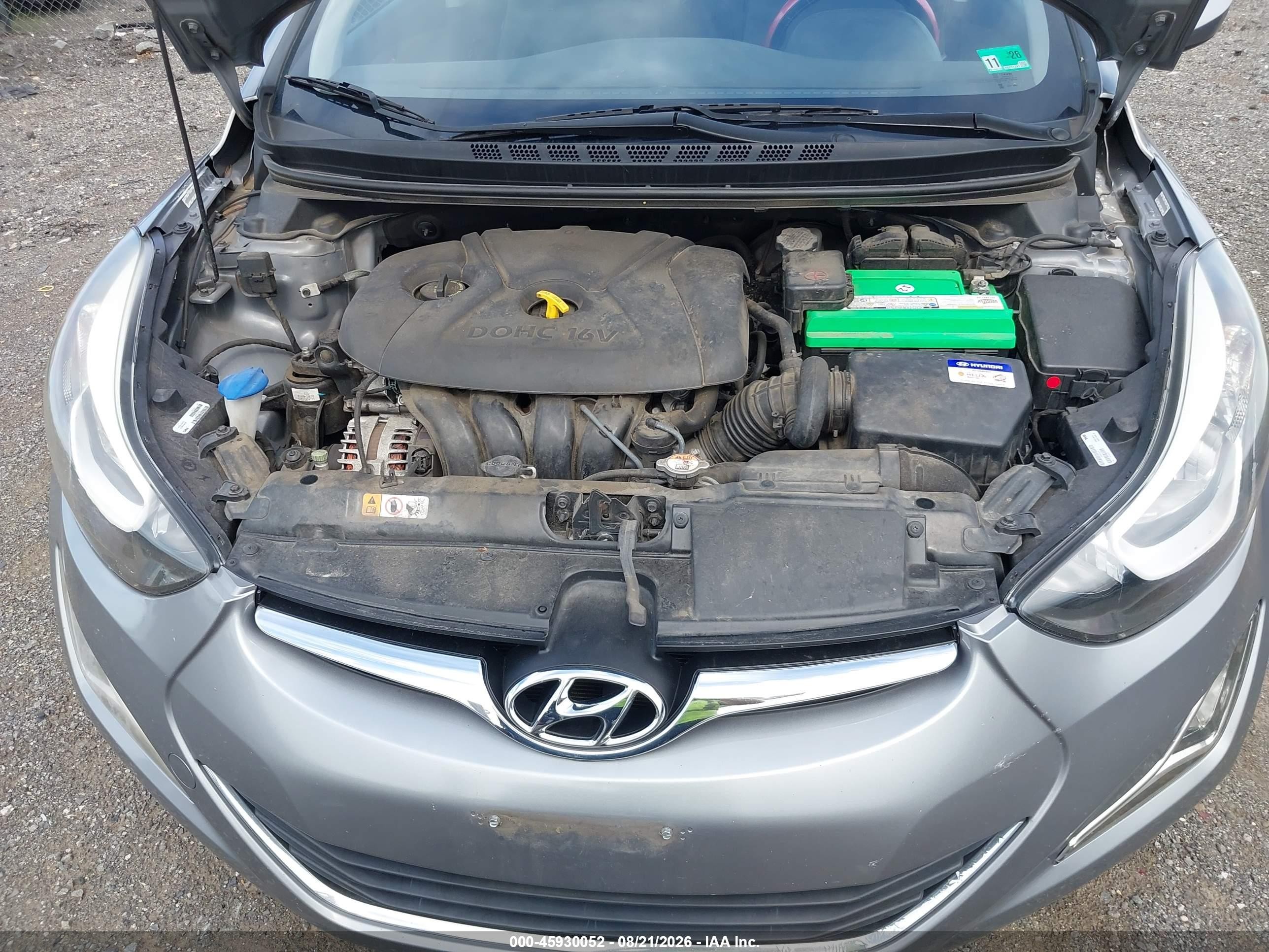 2015 Hyundai Elantra Se Silver vin: KMHDH4AE6FU420337