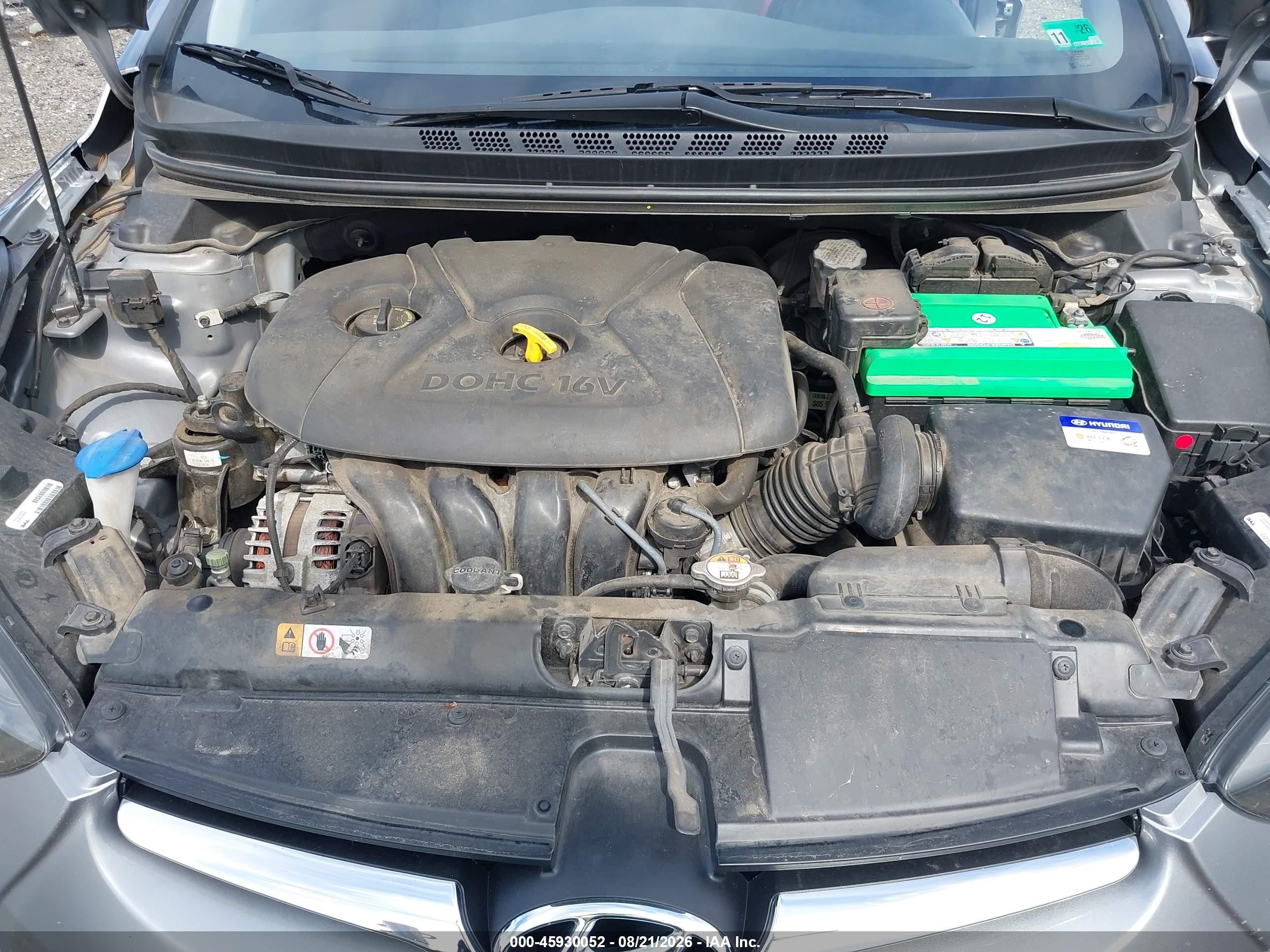 2015 Hyundai Elantra Se Silver vin: KMHDH4AE6FU420337