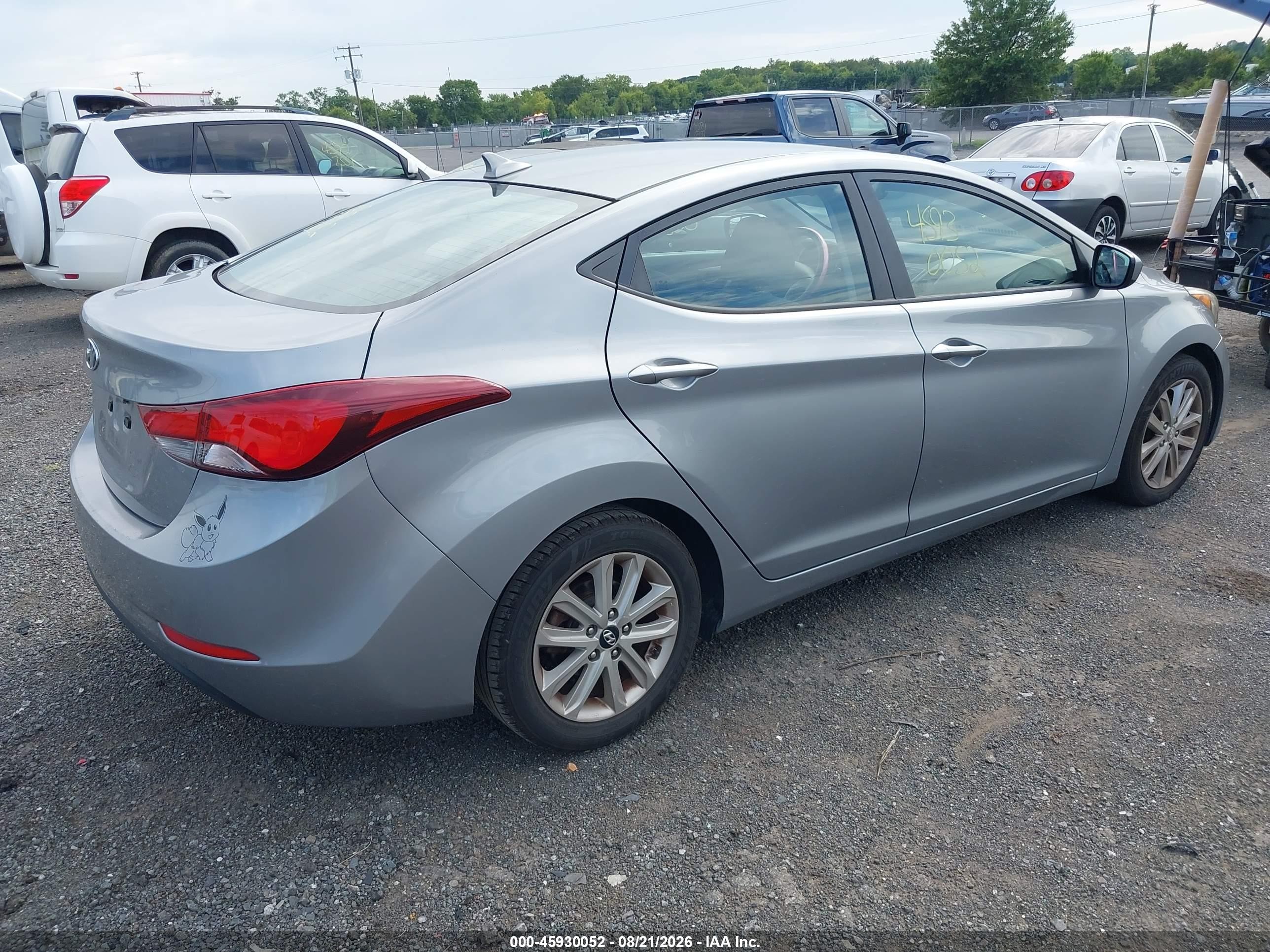 2015 Hyundai Elantra Se Silver vin: KMHDH4AE6FU420337