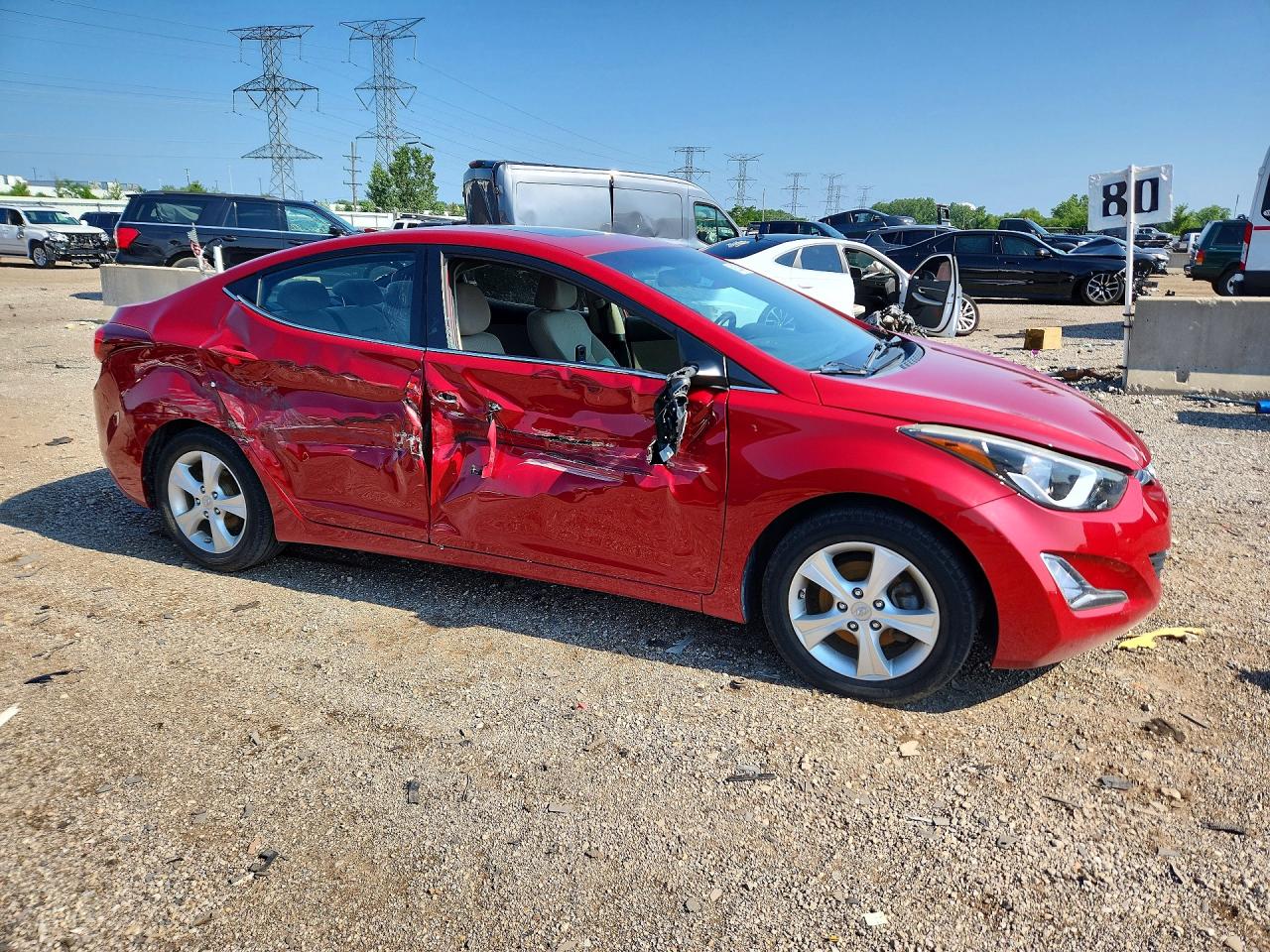 2016 Hyundai Elantra Value Edition Красный vin: KMHDH4AE6GU600645