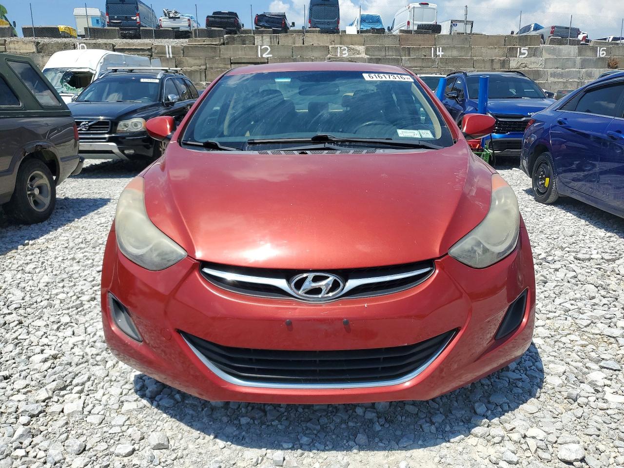 2011 Hyundai Elantra Gls Burgundy vin: KMHDH4AE7BU103578