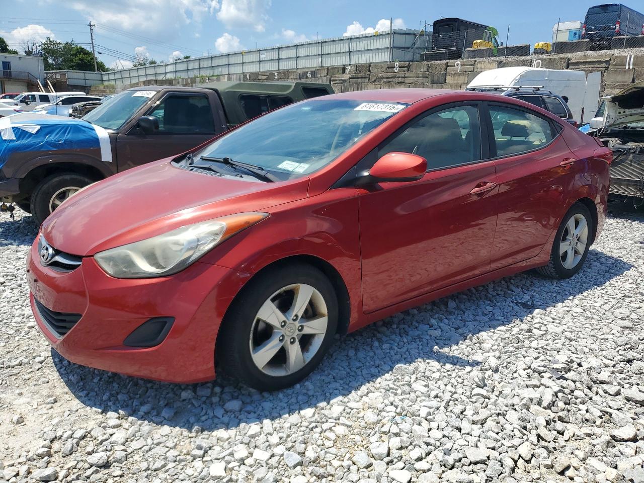 2011 Hyundai Elantra Gls Burgundy vin: KMHDH4AE7BU103578