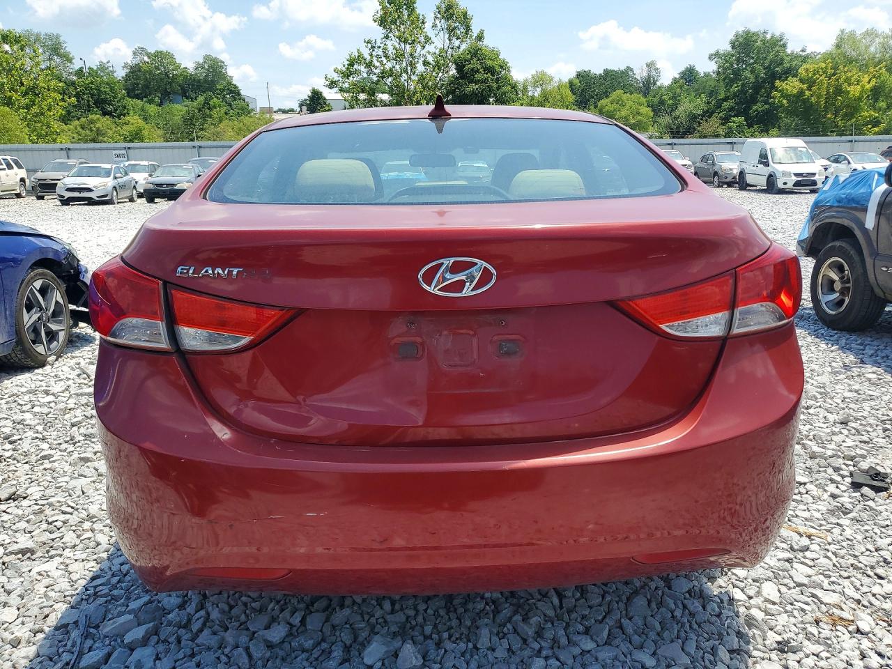 2011 Hyundai Elantra Gls Burgundy vin: KMHDH4AE7BU103578