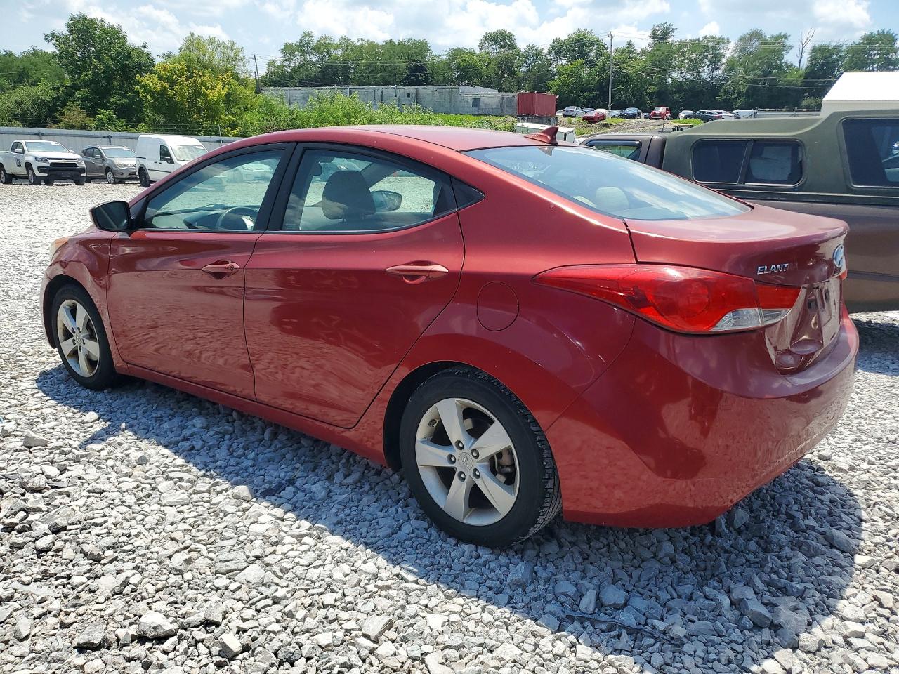 2011 Hyundai Elantra Gls Burgundy vin: KMHDH4AE7BU103578