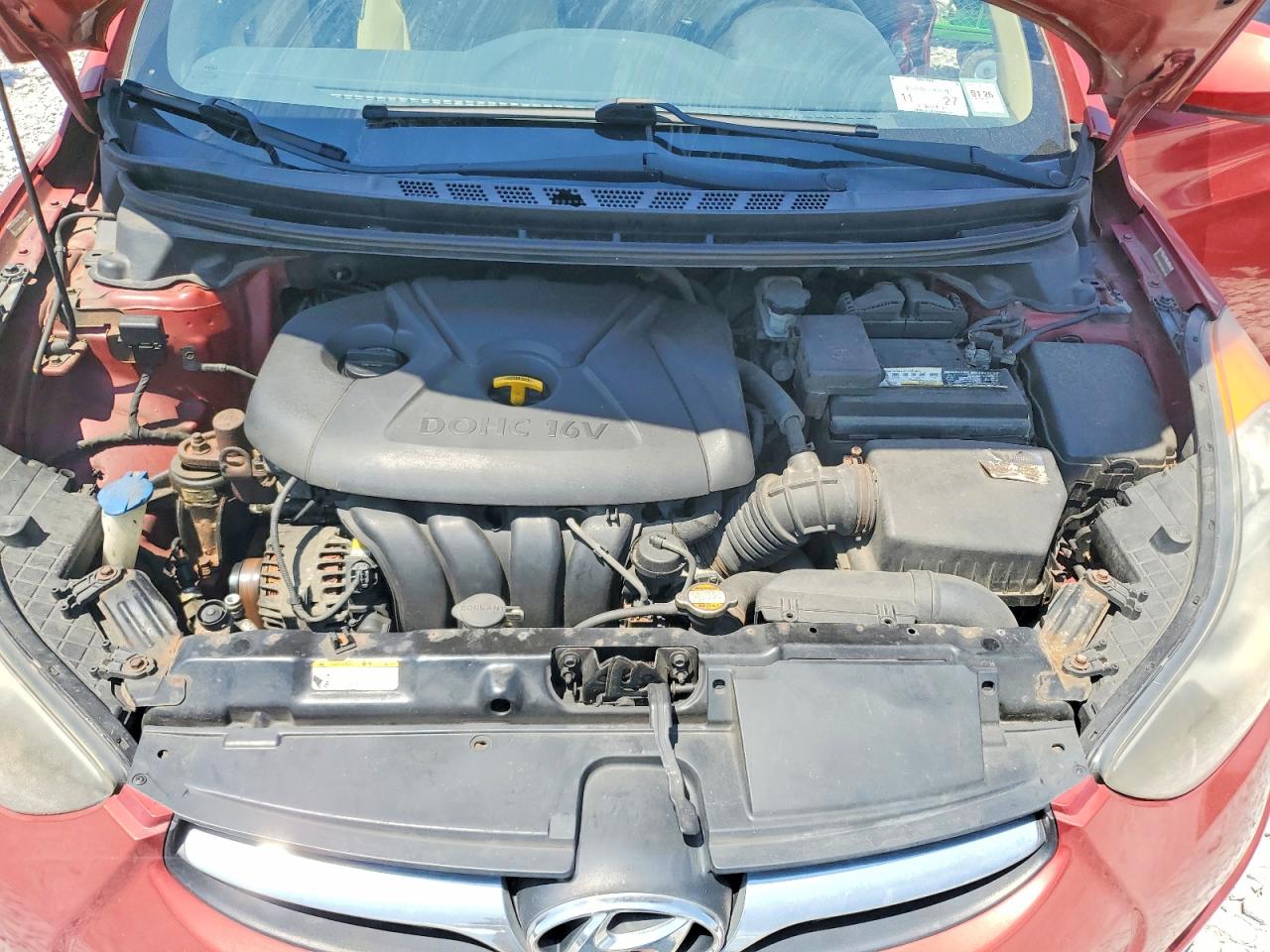 2011 Hyundai Elantra Gls Burgundy vin: KMHDH4AE7BU103578