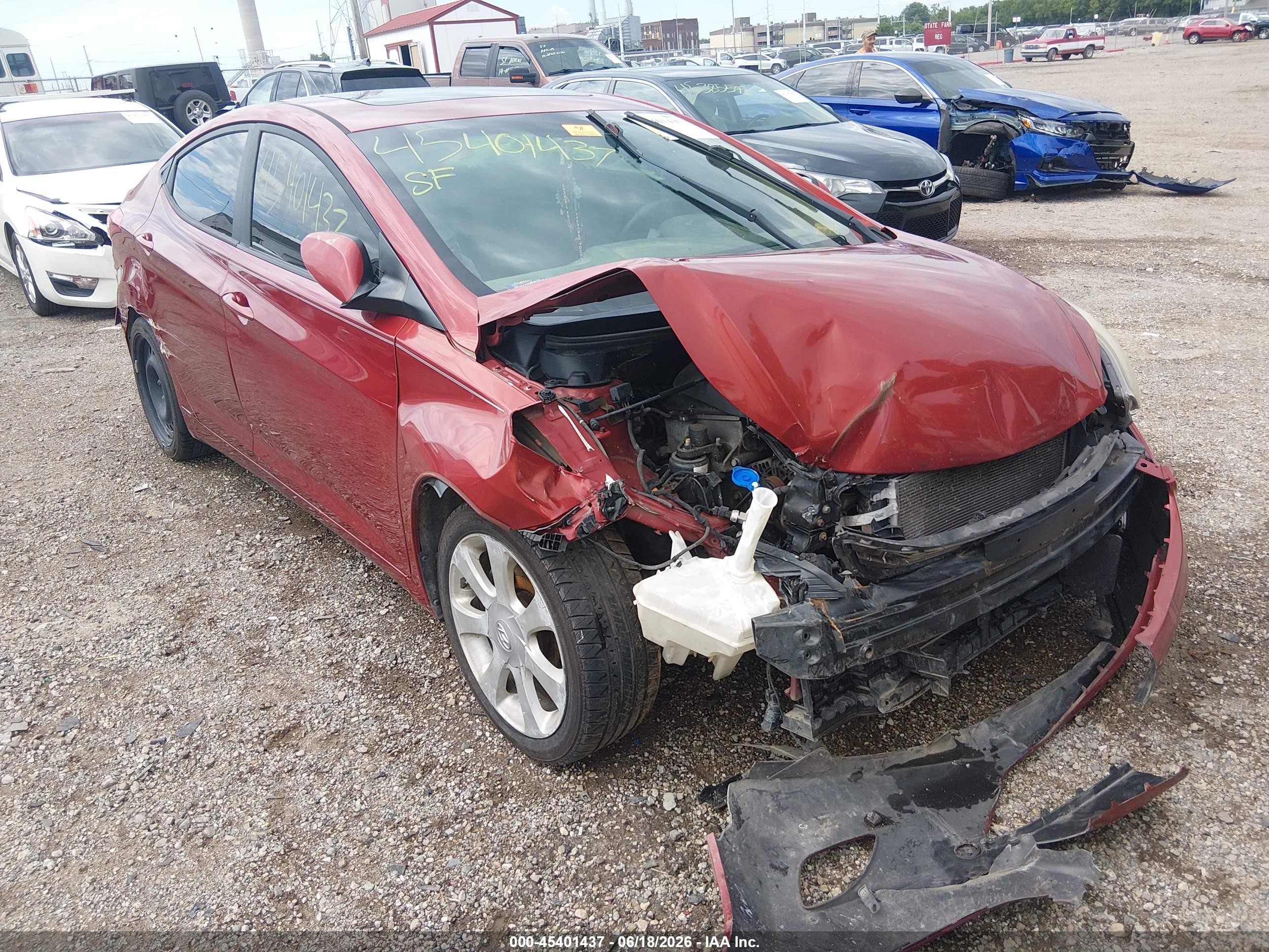 2011 Hyundai Elantra Limited (ulsan Plant) Red vin: KMHDH4AE7BU105184
