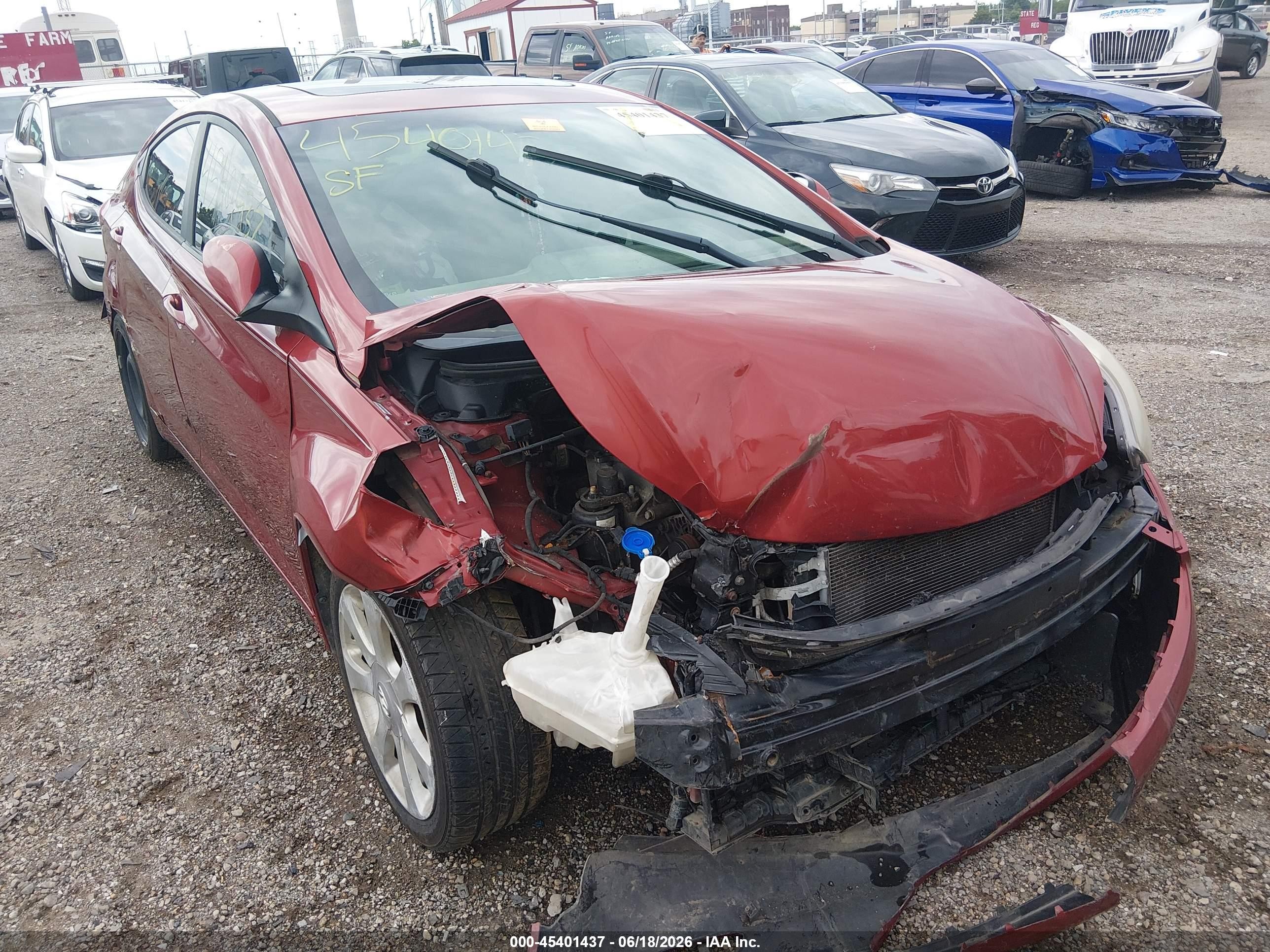 2011 Hyundai Elantra Limited (ulsan Plant) Red vin: KMHDH4AE7BU105184