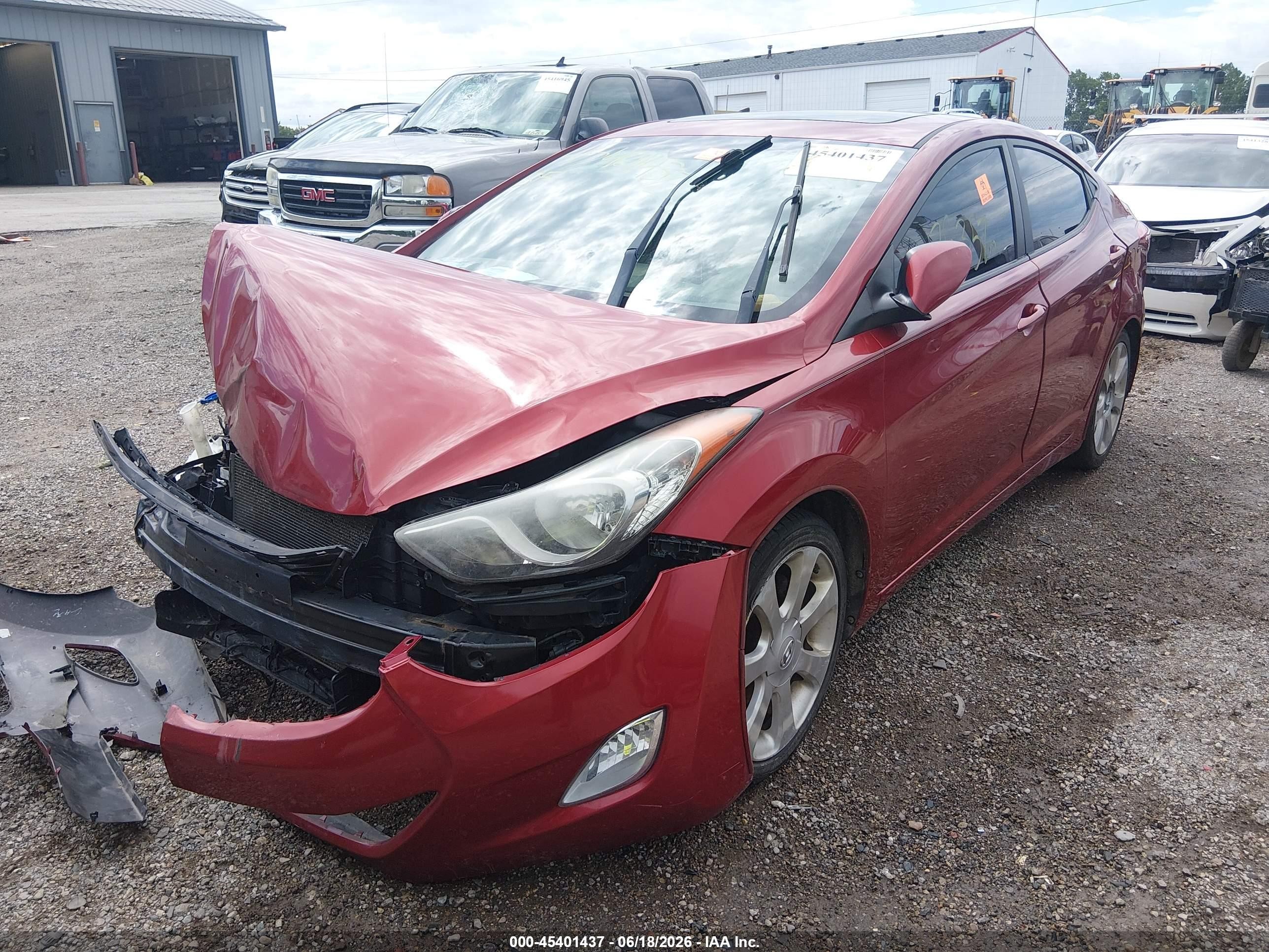 2011 Hyundai Elantra Limited (ulsan Plant) Red vin: KMHDH4AE7BU105184