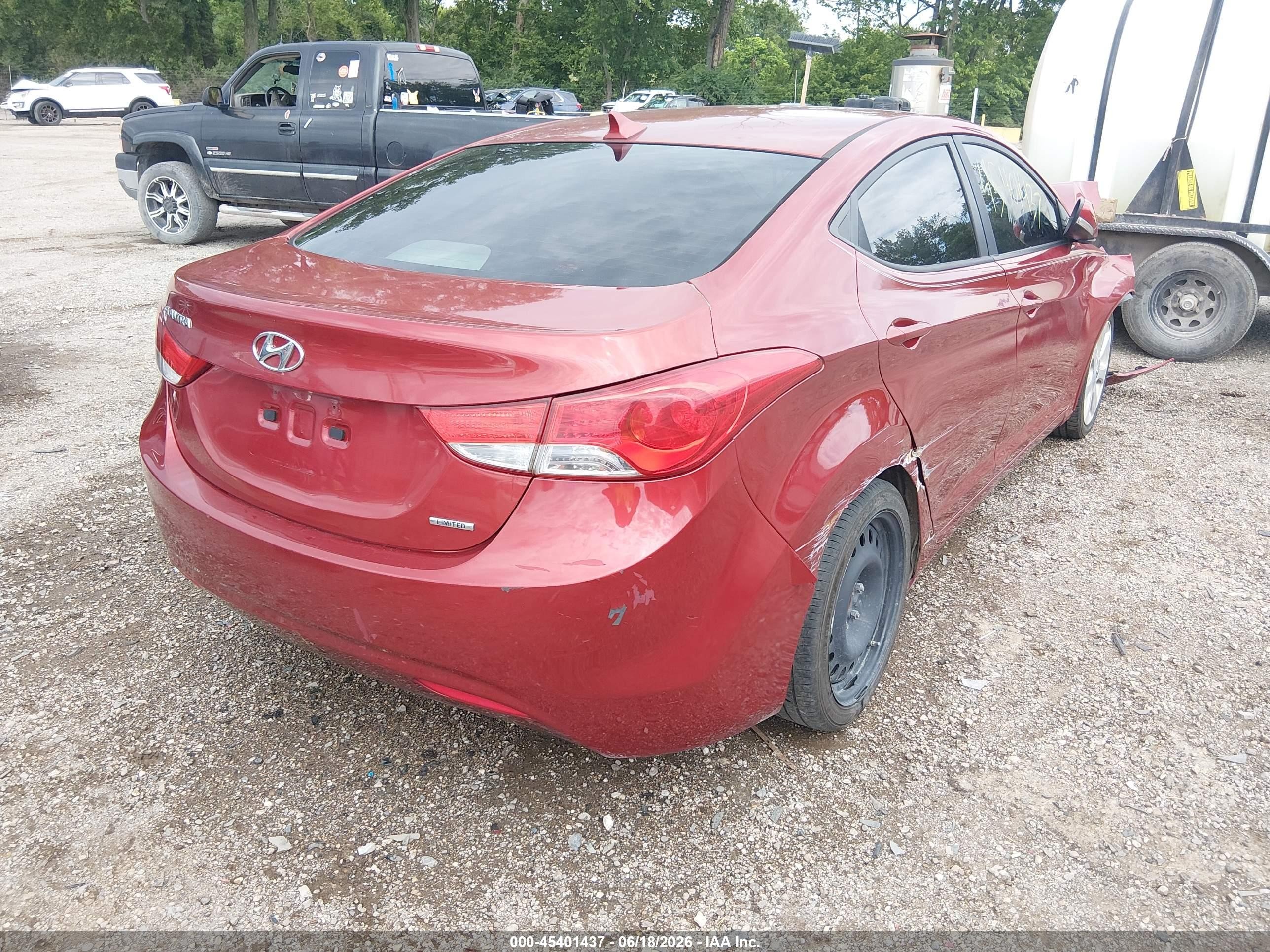 2011 Hyundai Elantra Limited (ulsan Plant) Red vin: KMHDH4AE7BU105184