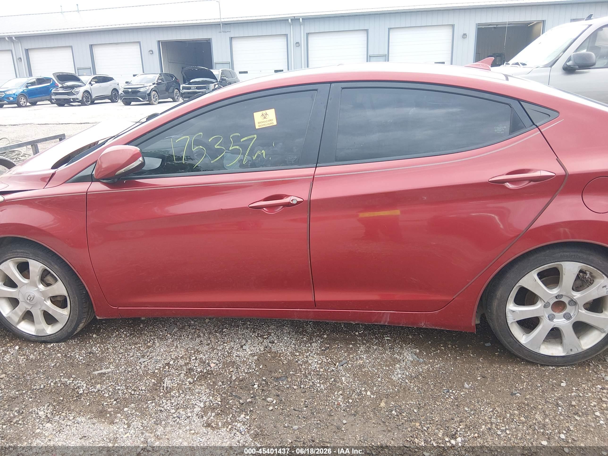 2011 Hyundai Elantra Limited (ulsan Plant) Red vin: KMHDH4AE7BU105184