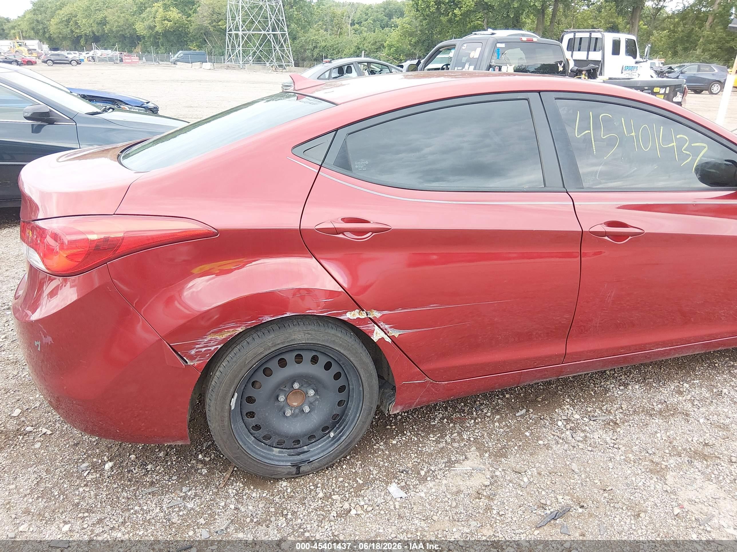 2011 Hyundai Elantra Limited (ulsan Plant) Red vin: KMHDH4AE7BU105184