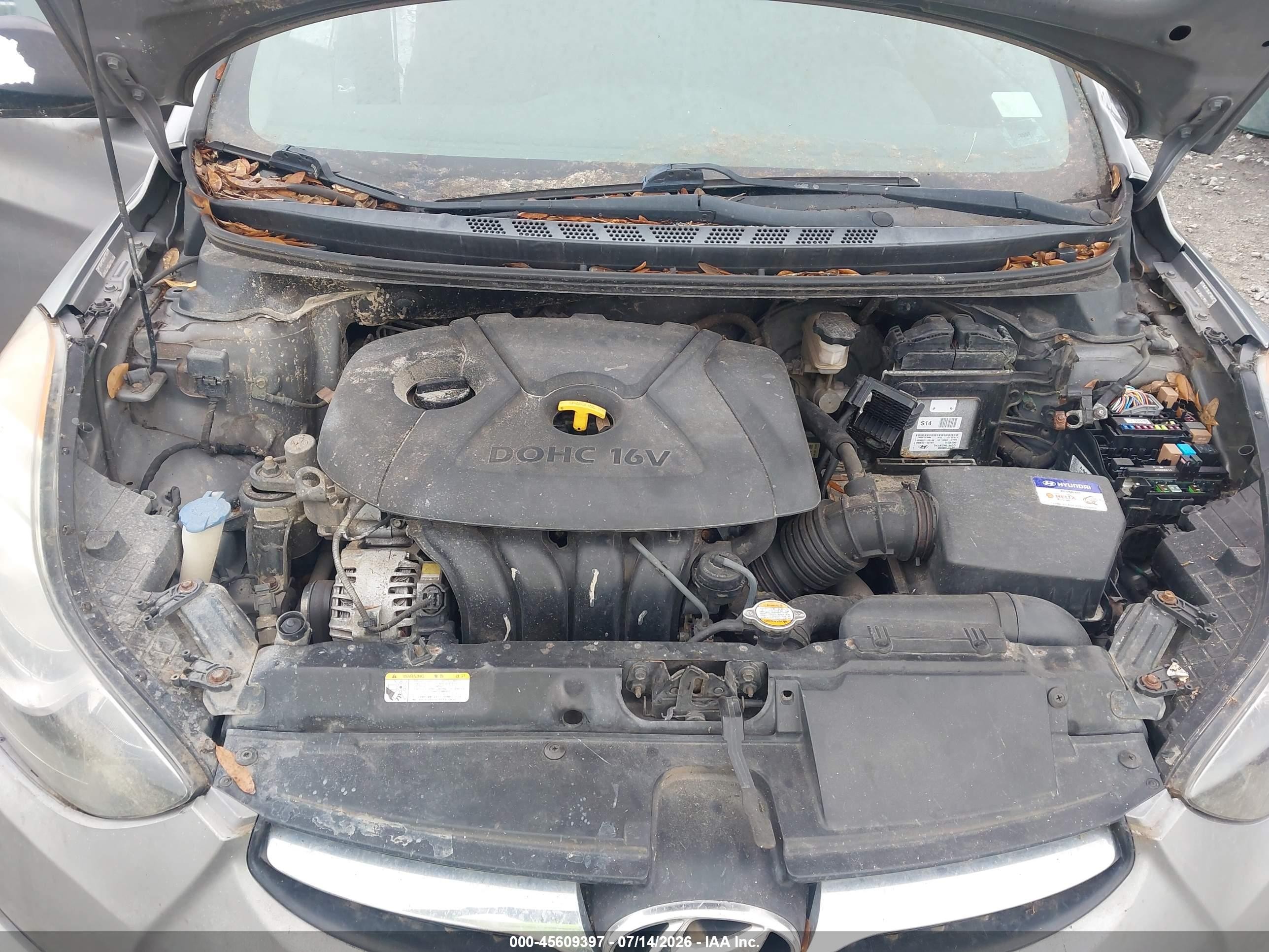 2011 Hyundai Elantra Gls (ulsan Plant) Gray vin: KMHDH4AE7BU105301