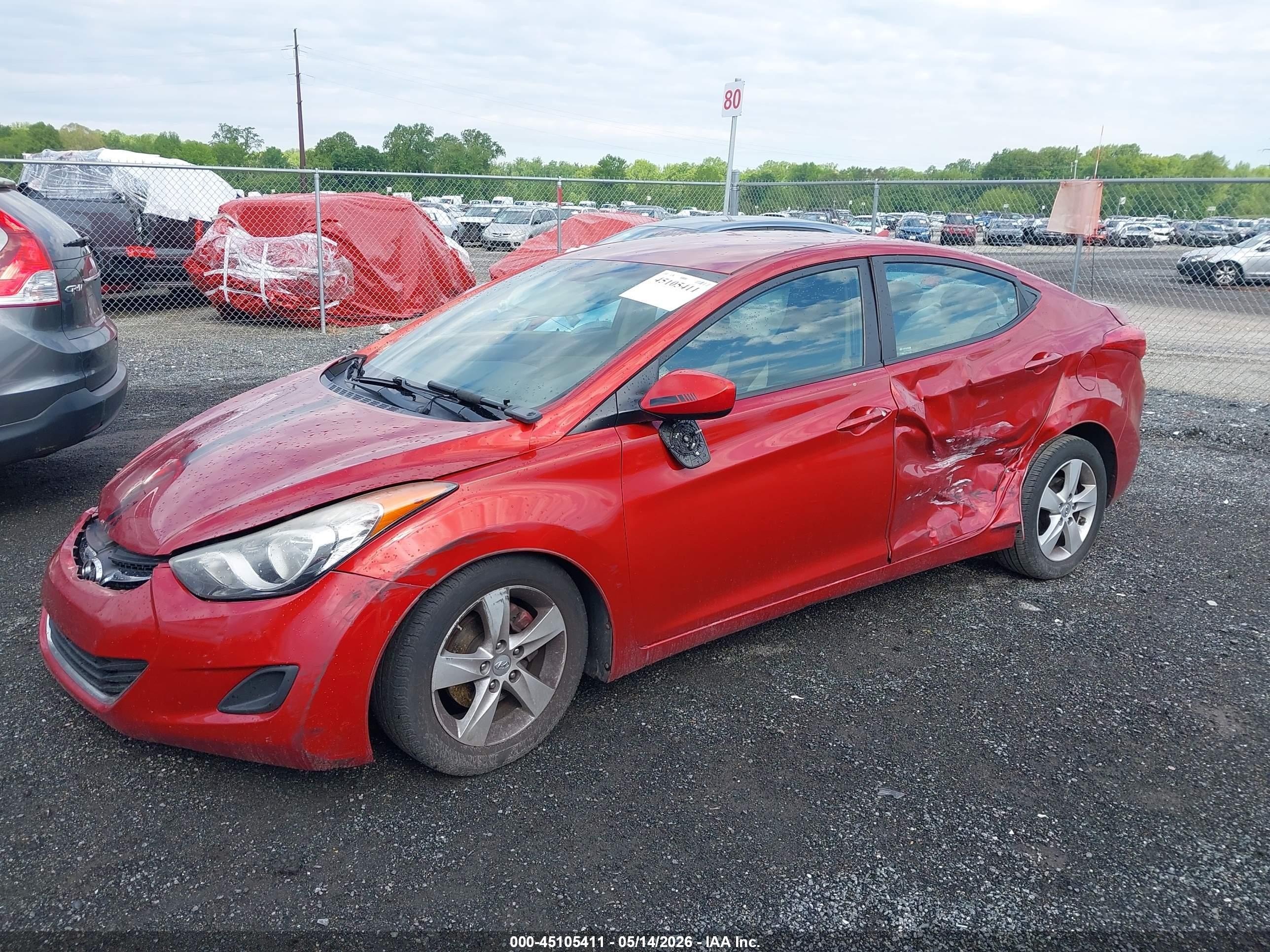 2011 Hyundai Elantra Gls (ulsan Plant) Red vin: KMHDH4AE7BU107842