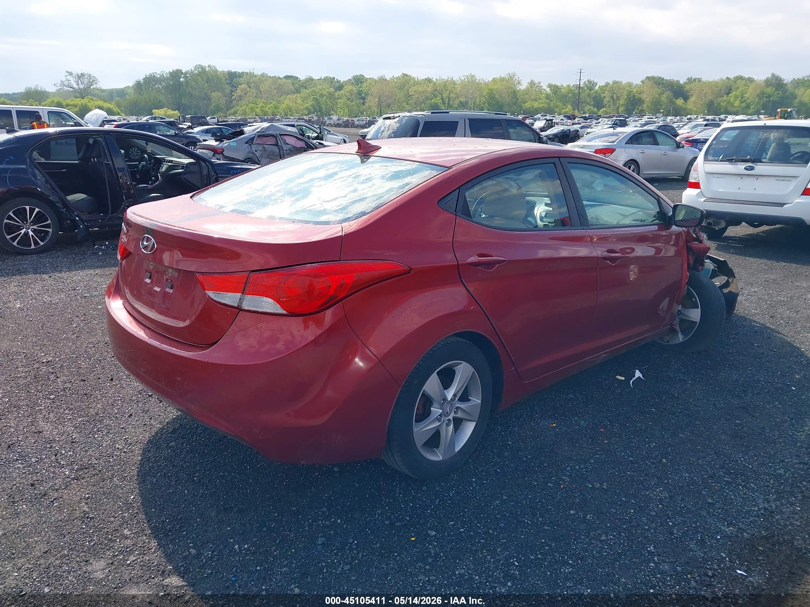 2011 Hyundai Elantra Gls (ulsan Plant) Red vin: KMHDH4AE7BU107842