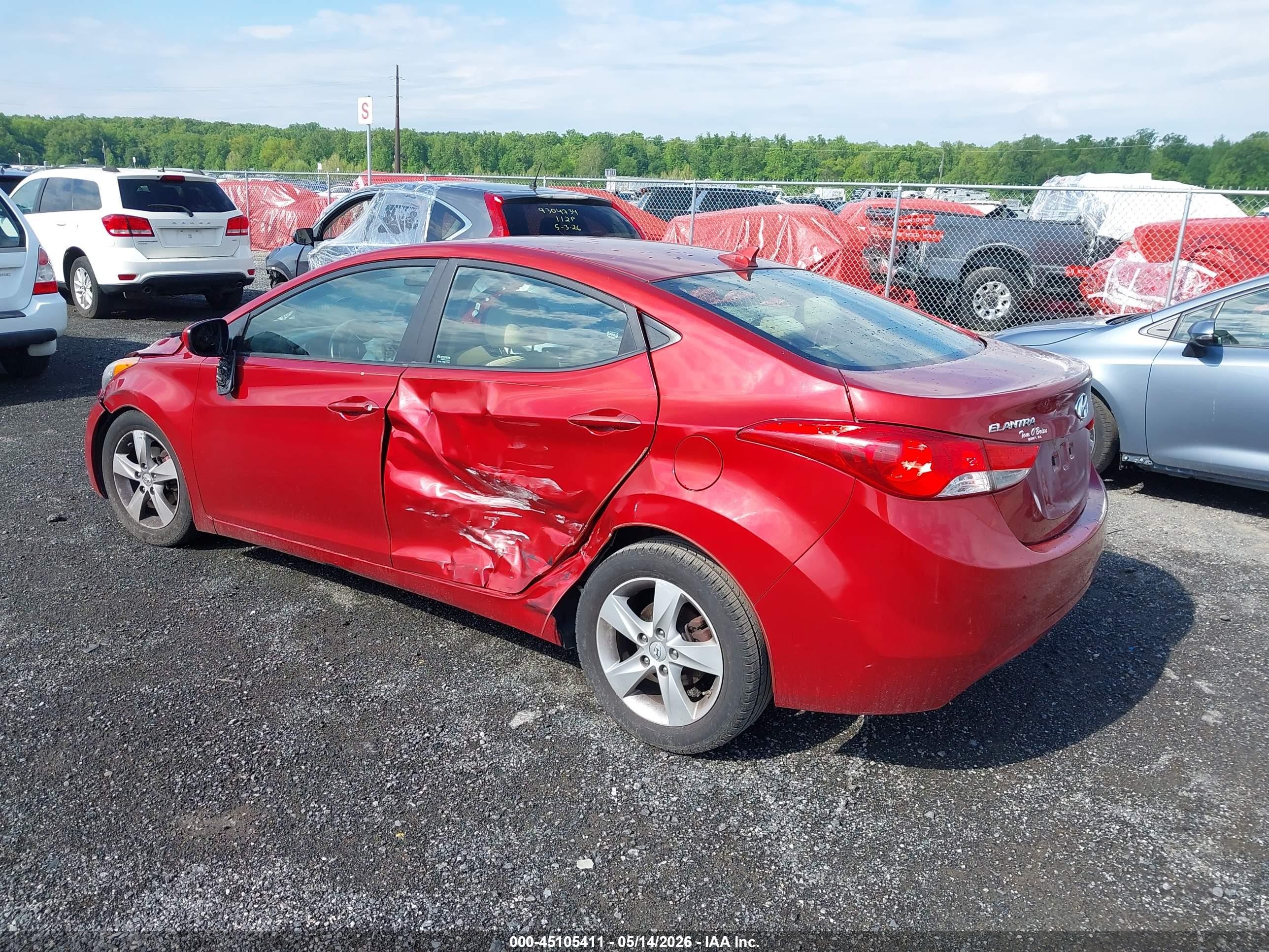 2011 Hyundai Elantra Gls (ulsan Plant) Red vin: KMHDH4AE7BU107842