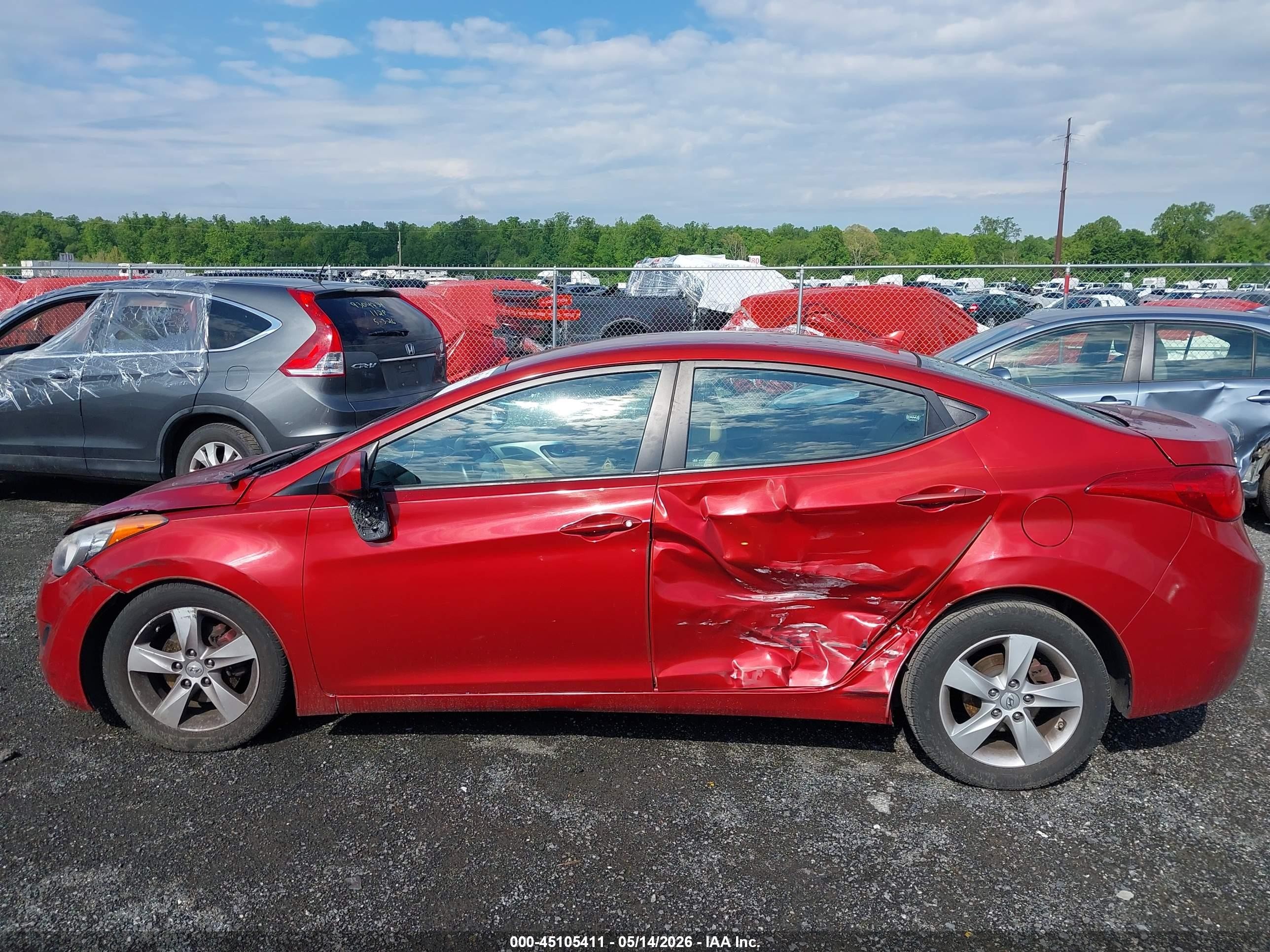 2011 Hyundai Elantra Gls (ulsan Plant) Red vin: KMHDH4AE7BU107842