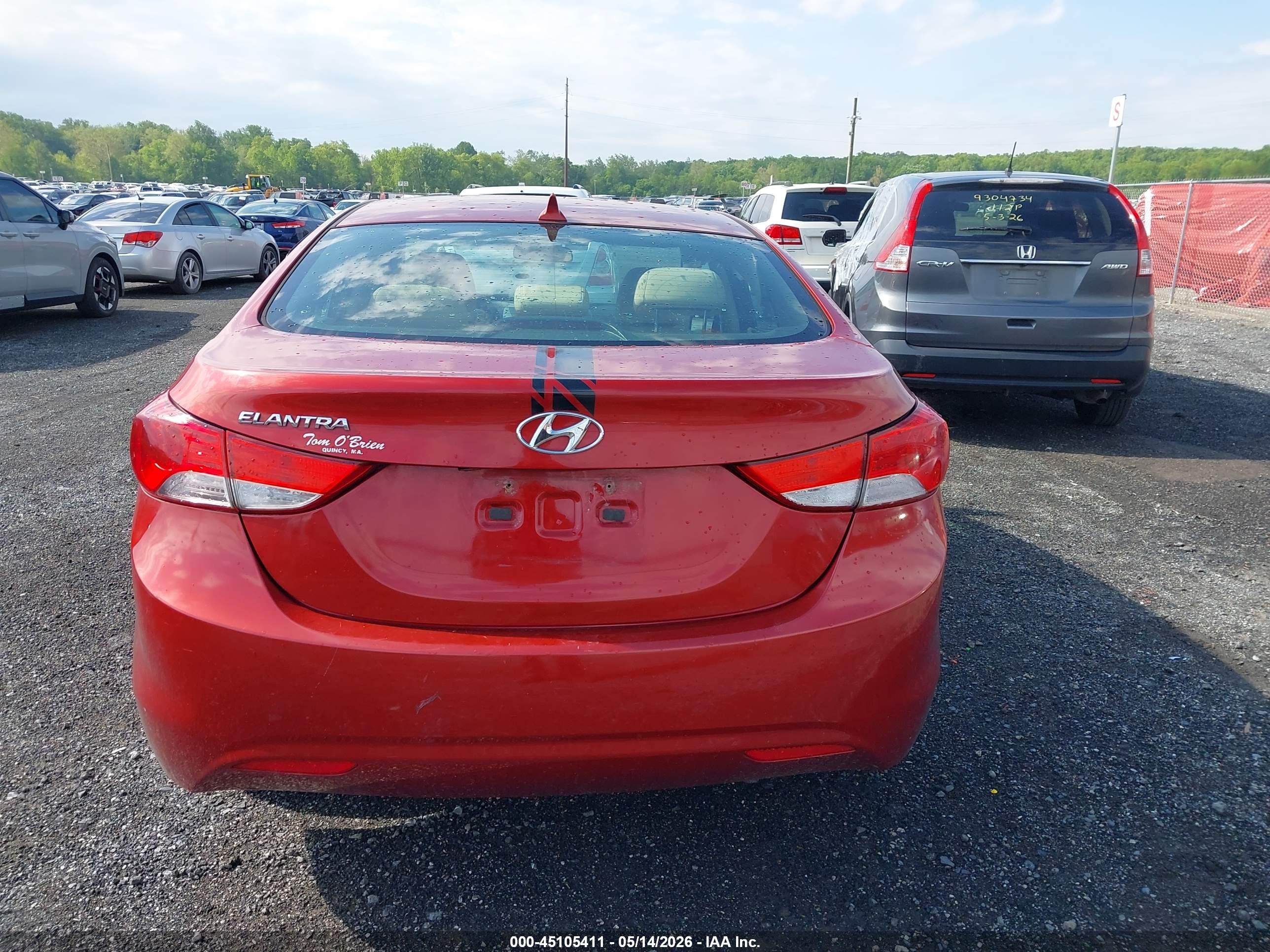 2011 Hyundai Elantra Gls (ulsan Plant) Red vin: KMHDH4AE7BU107842