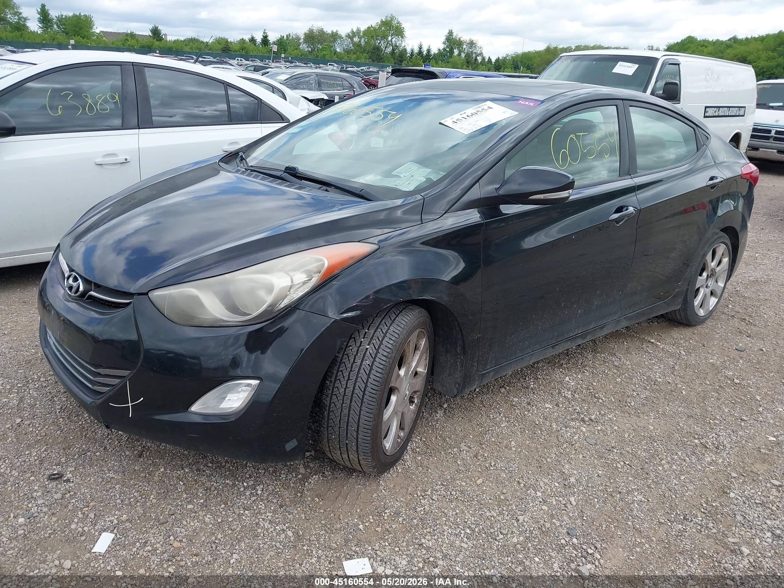 2011 Hyundai Elantra Limited (ulsan Plant) Black vin: KMHDH4AE7BU138749