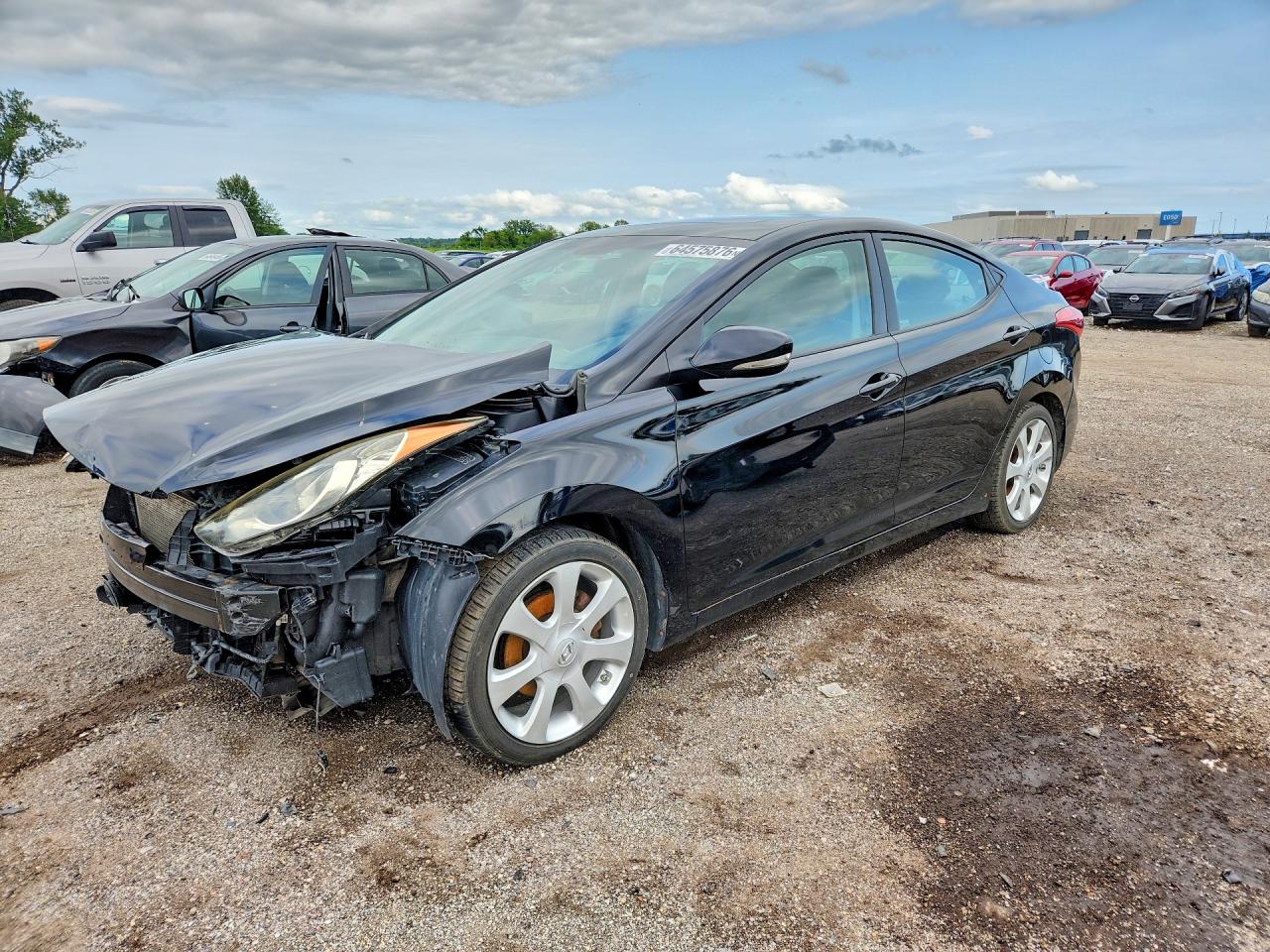 2011 Hyundai Elantra Limited Черный vin: KMHDH4AE7BU141098
