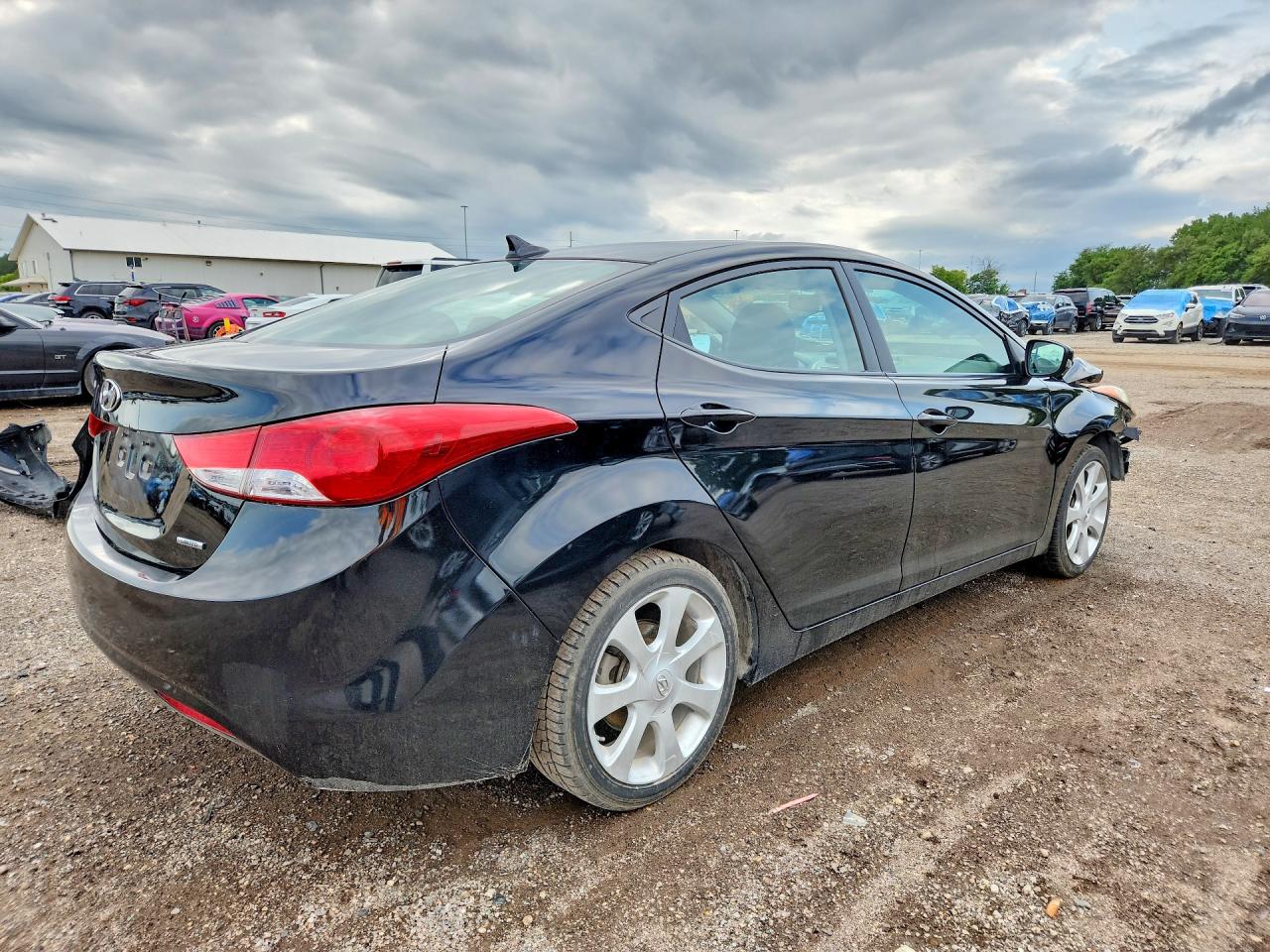 2011 Hyundai Elantra Limited Black vin: KMHDH4AE7BU141098