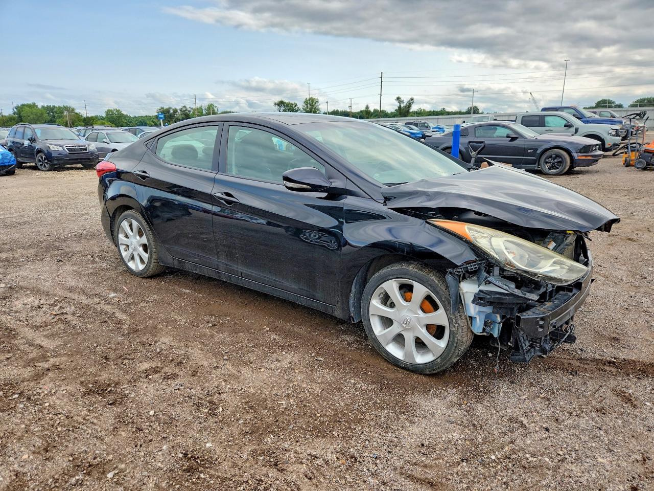 2011 Hyundai Elantra Limited Black vin: KMHDH4AE7BU141098