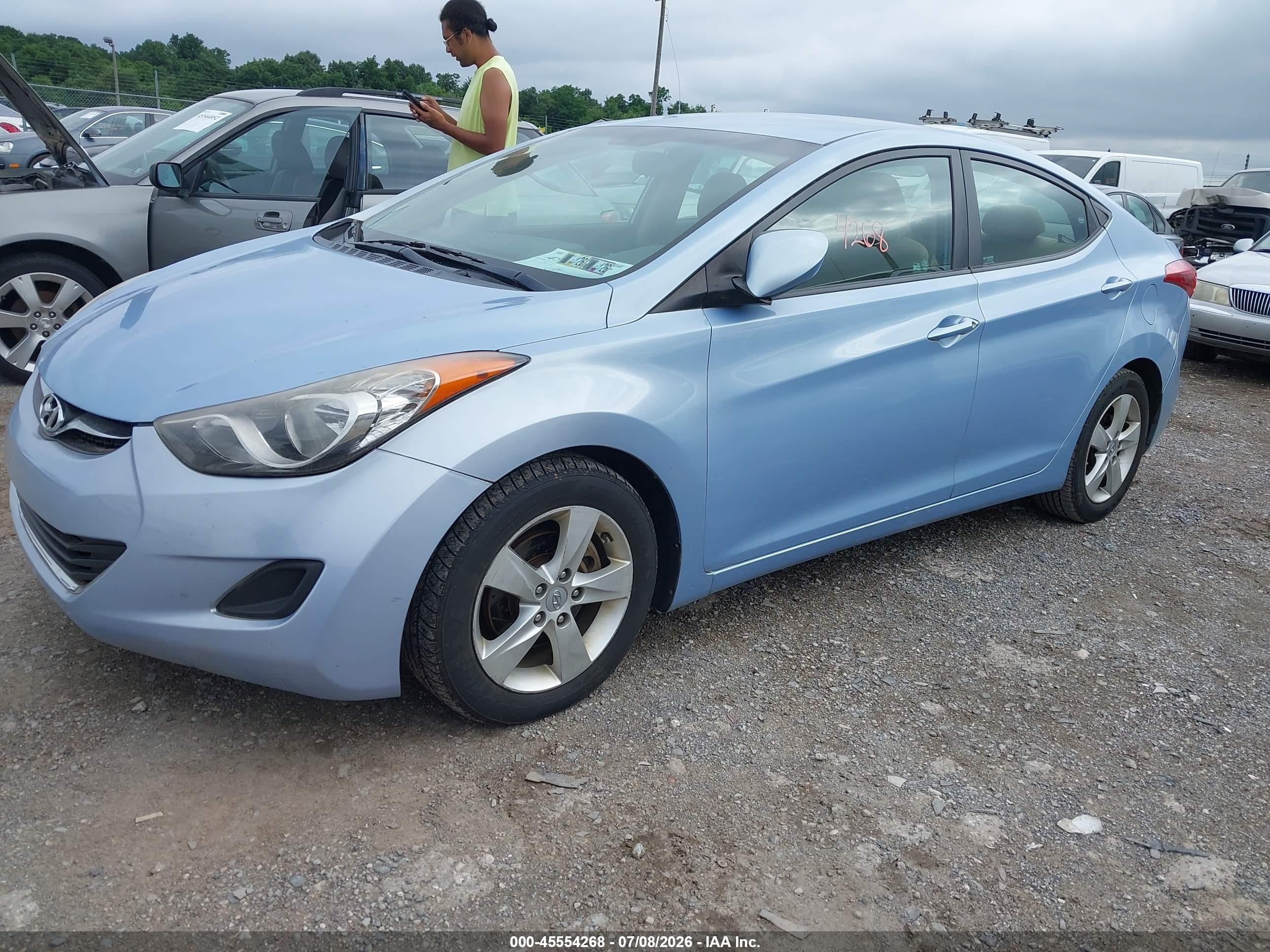 2011 Hyundai Elantra Gls (ulsan Plant) Light Blue vin: KMHDH4AE7BU144003
