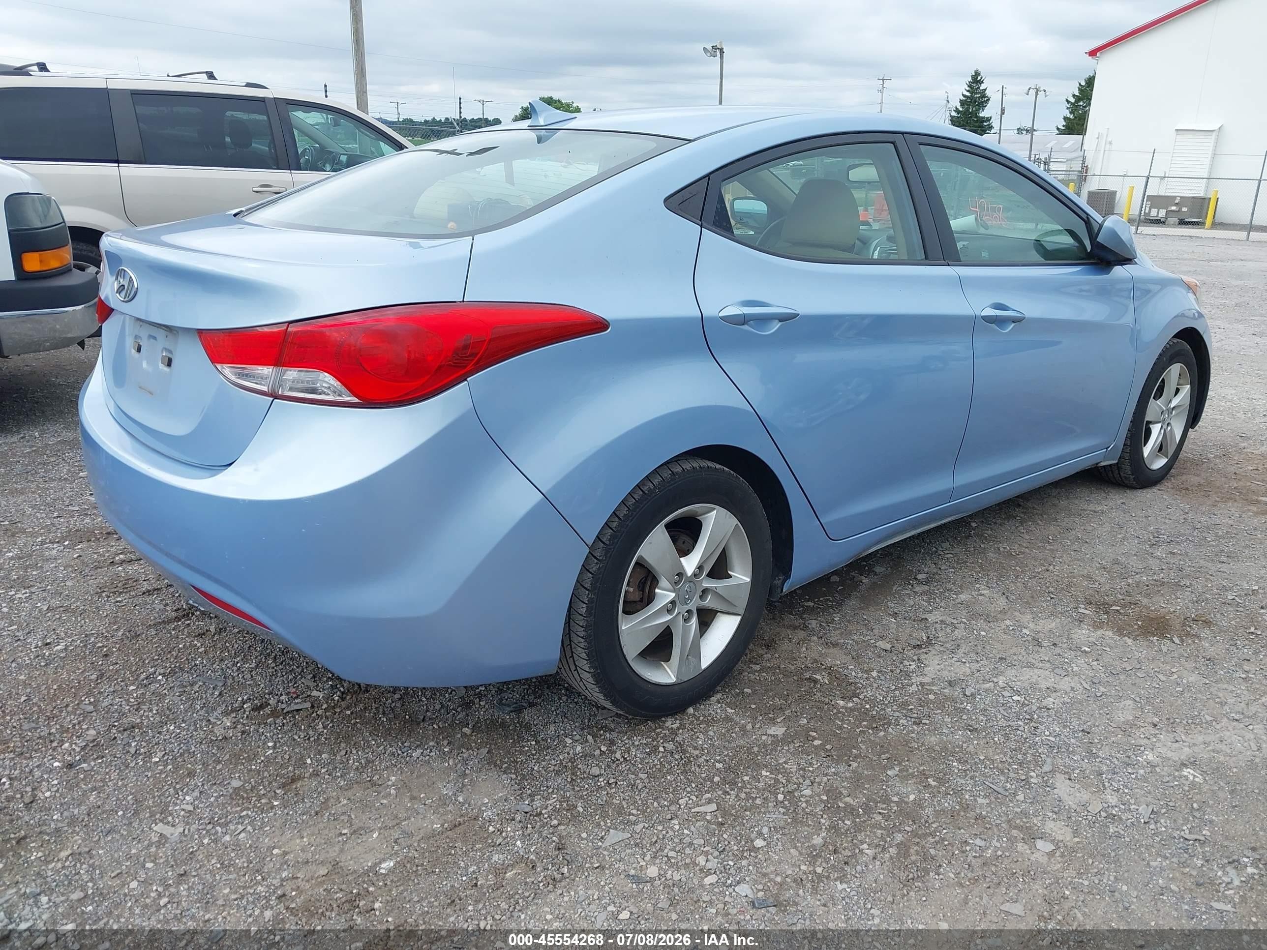 2011 Hyundai Elantra Gls (ulsan Plant) Light Blue vin: KMHDH4AE7BU144003