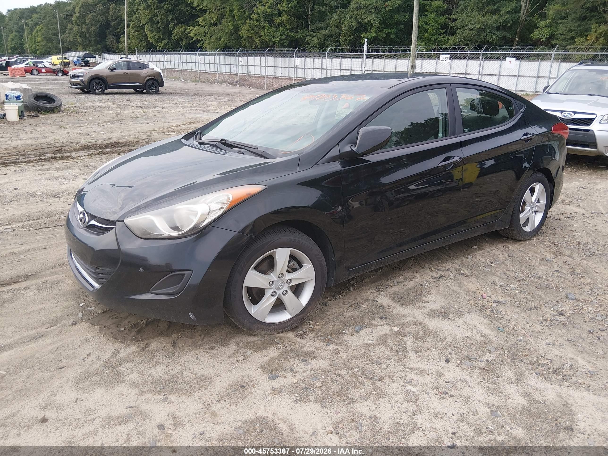 2011 Hyundai Elantra Gls (ulsan Plant) Black vin: KMHDH4AE7BU154613