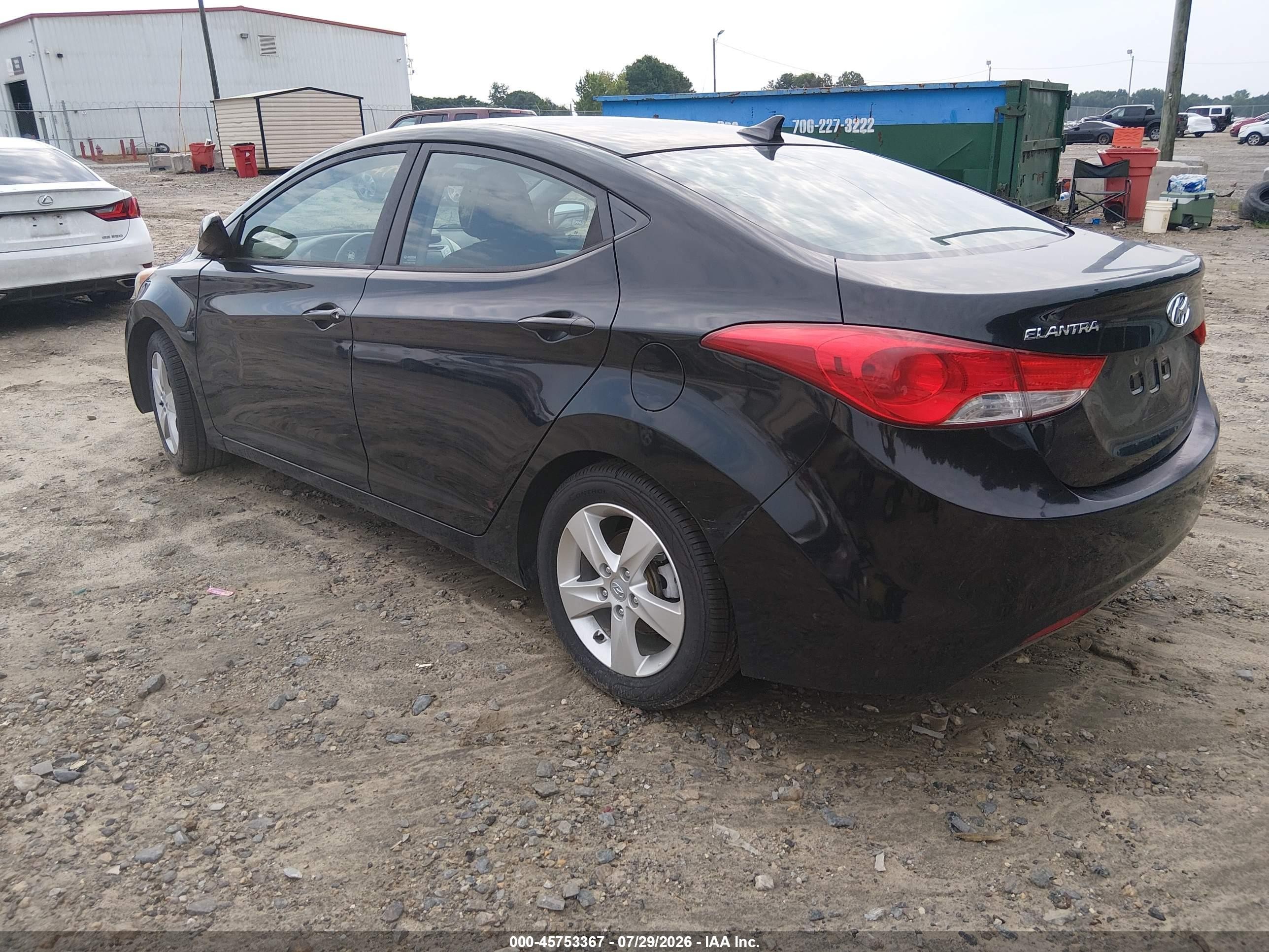 2011 Hyundai Elantra Gls (ulsan Plant) Black vin: KMHDH4AE7BU154613