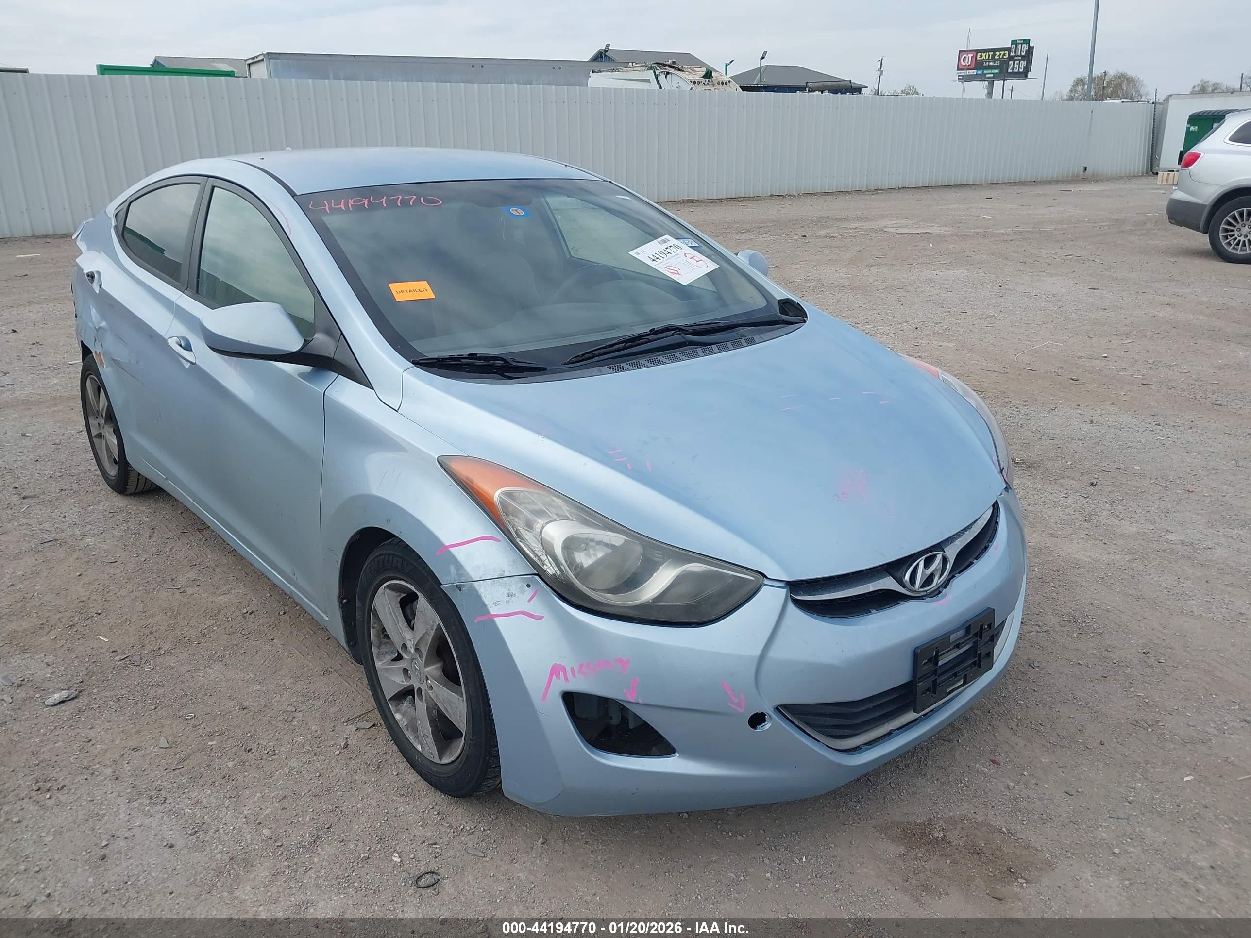 2011 Hyundai Elantra Gls (ulsan Plant) Синий vin: KMHDH4AE7BU156300