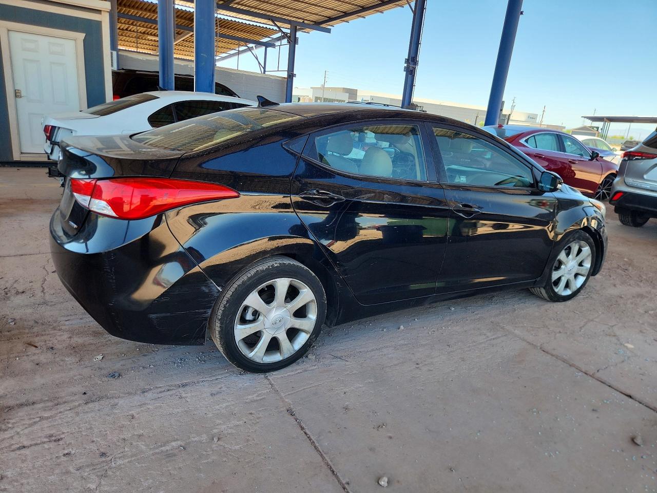 2011 Hyundai Elantra Limited Black vin: KMHDH4AE7BU157656