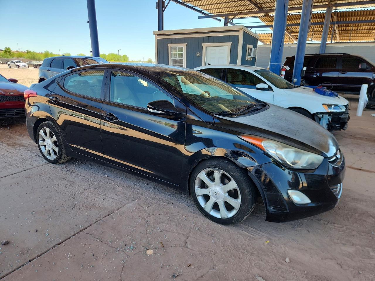 2011 Hyundai Elantra Limited Black vin: KMHDH4AE7BU157656