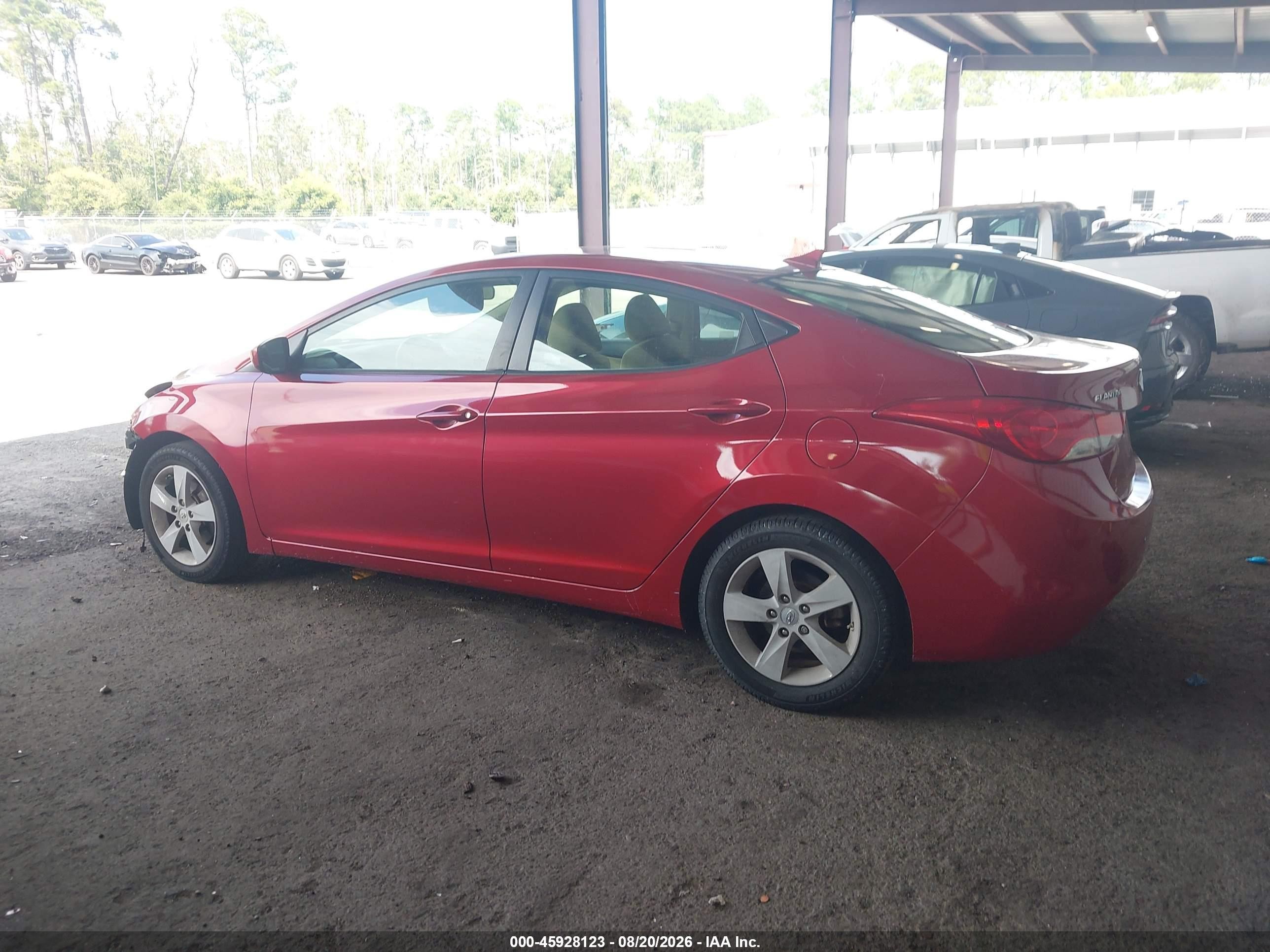 2012 Hyundai Elantra Gls (ulsan Plant) Red vin: KMHDH4AE7CU180291