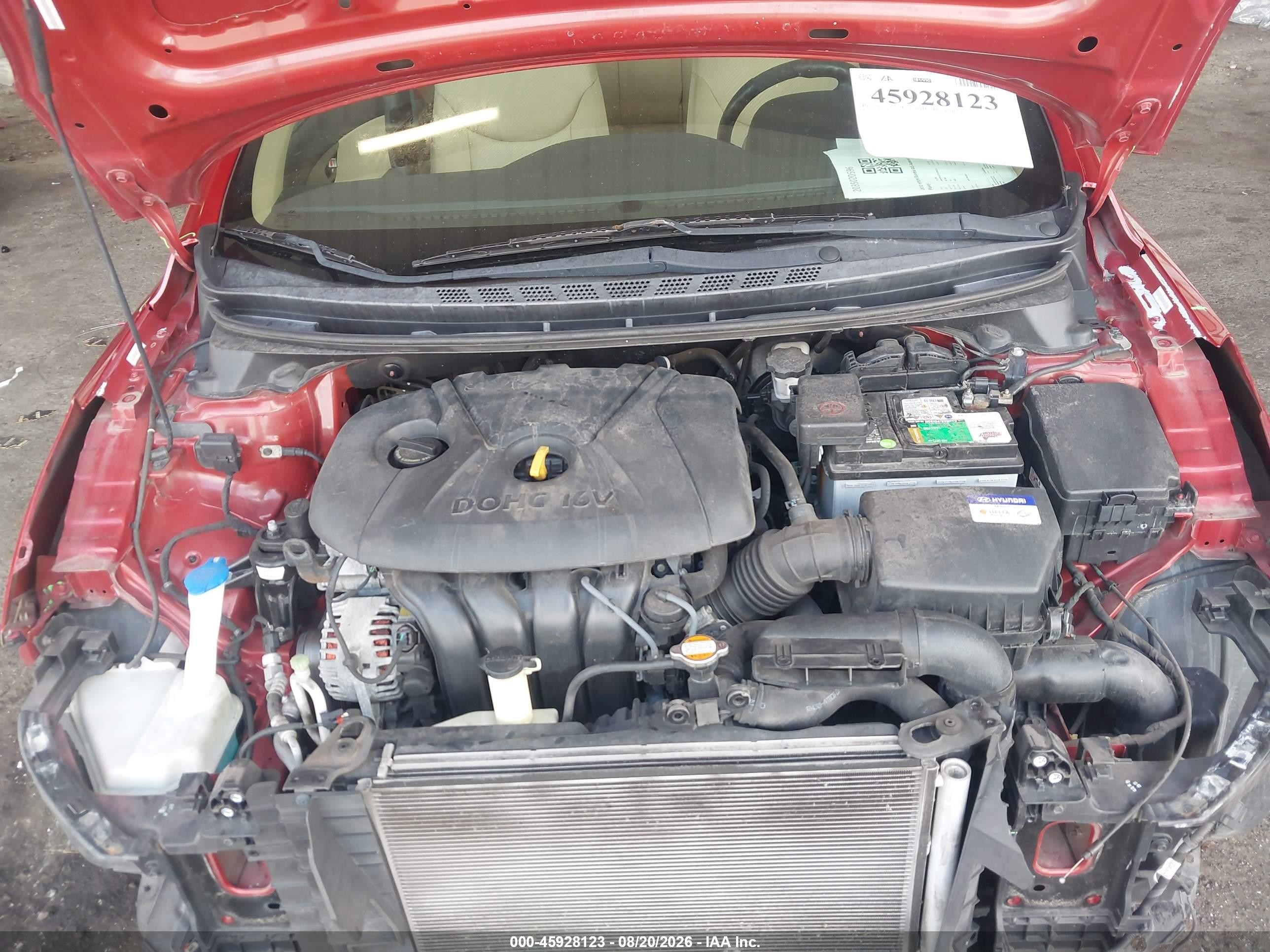 2012 Hyundai Elantra Gls (ulsan Plant) Red vin: KMHDH4AE7CU180291