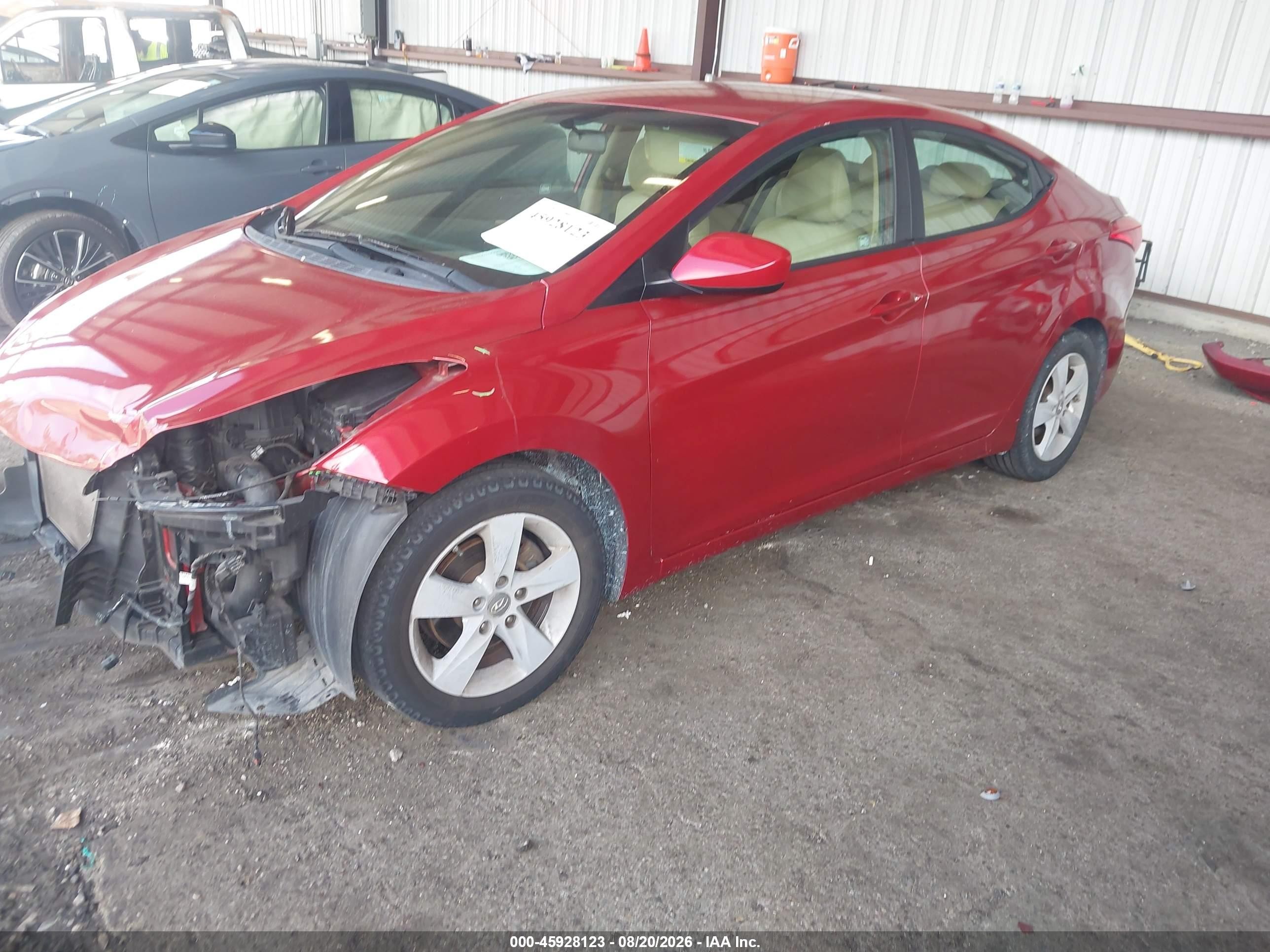 2012 Hyundai Elantra Gls (ulsan Plant) Red vin: KMHDH4AE7CU180291