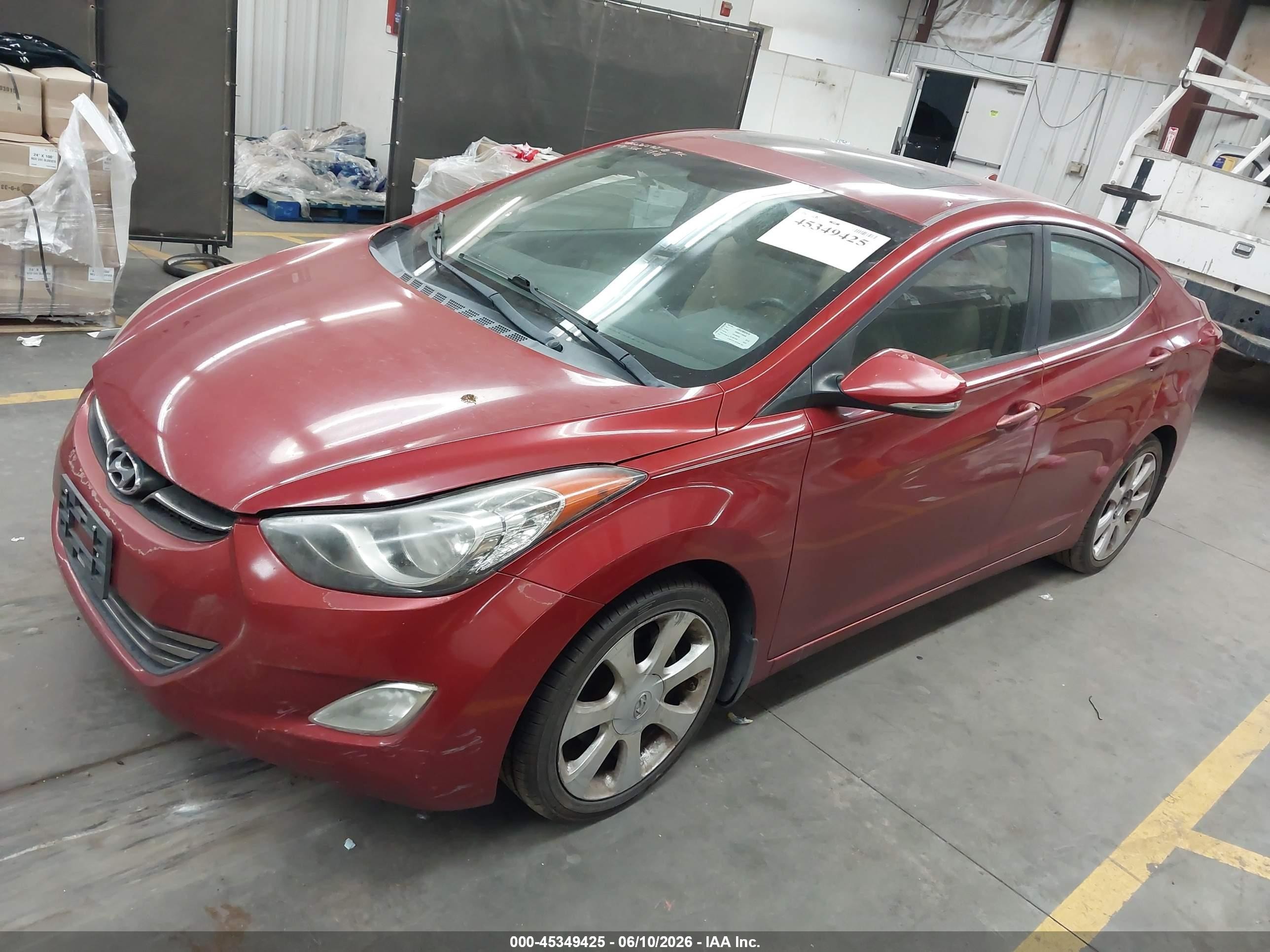2012 Hyundai Elantra Limited (ulsan Plant) Red vin: KMHDH4AE7CU207828