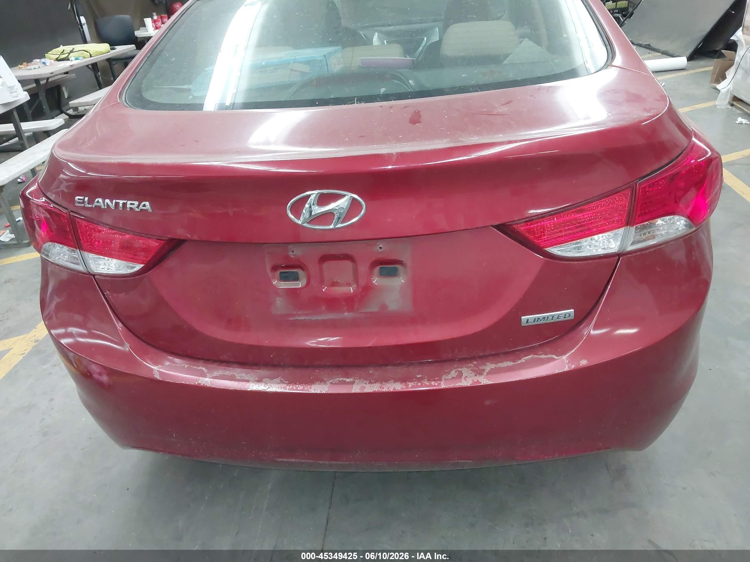 2012 Hyundai Elantra Limited (ulsan Plant) Red vin: KMHDH4AE7CU207828