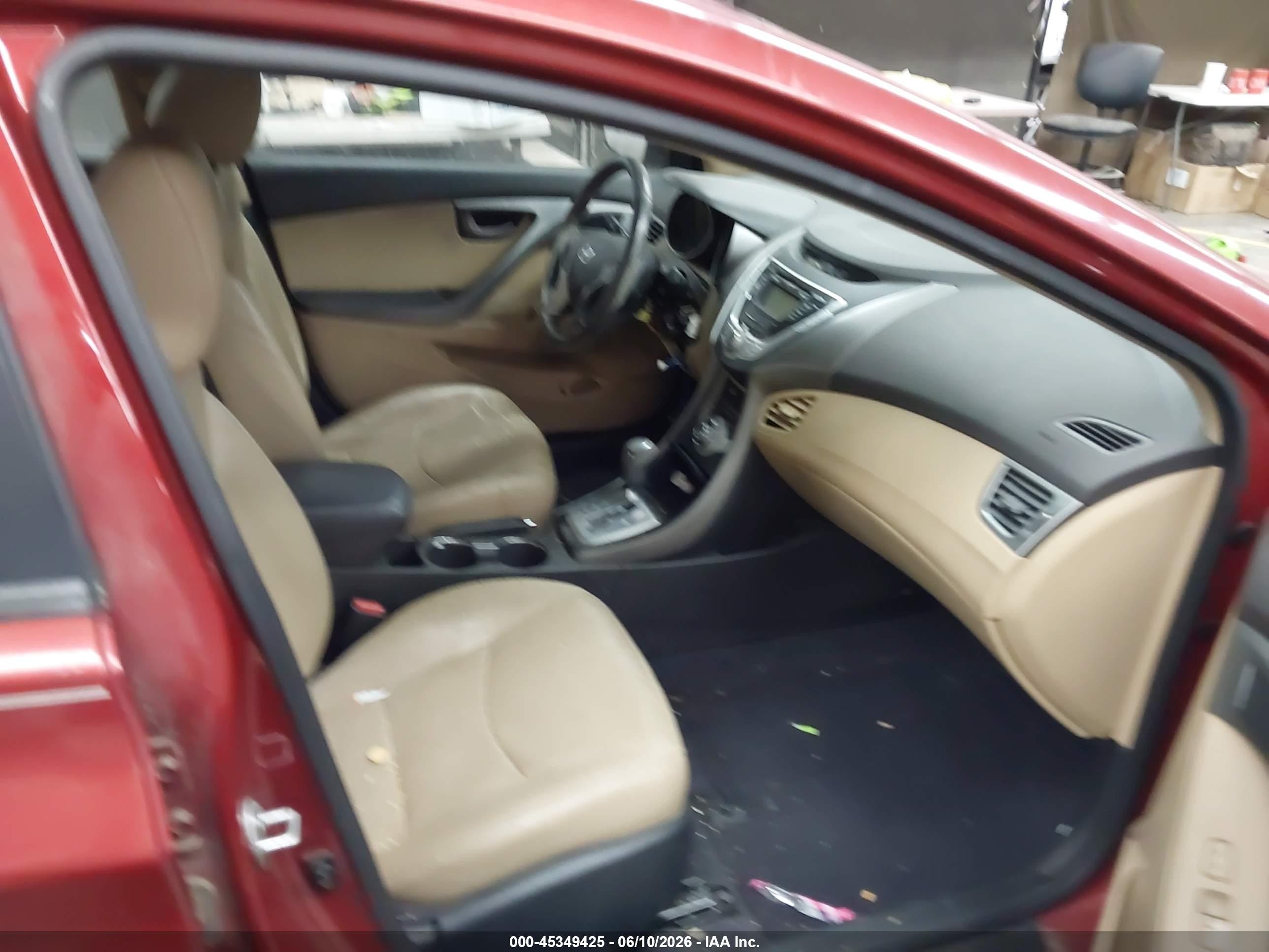 2012 Hyundai Elantra Limited (ulsan Plant) Red vin: KMHDH4AE7CU207828