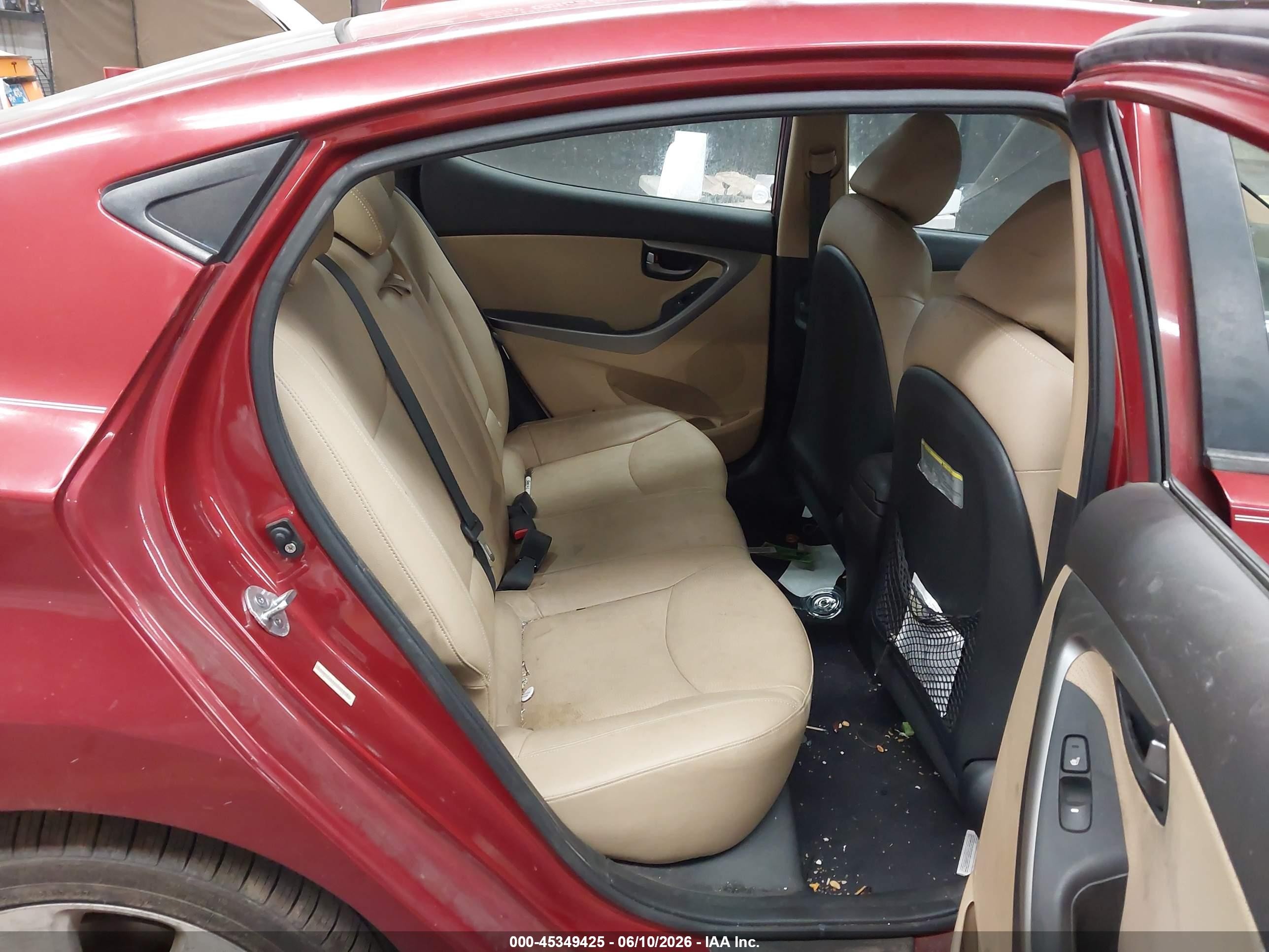 2012 Hyundai Elantra Limited (ulsan Plant) Red vin: KMHDH4AE7CU207828