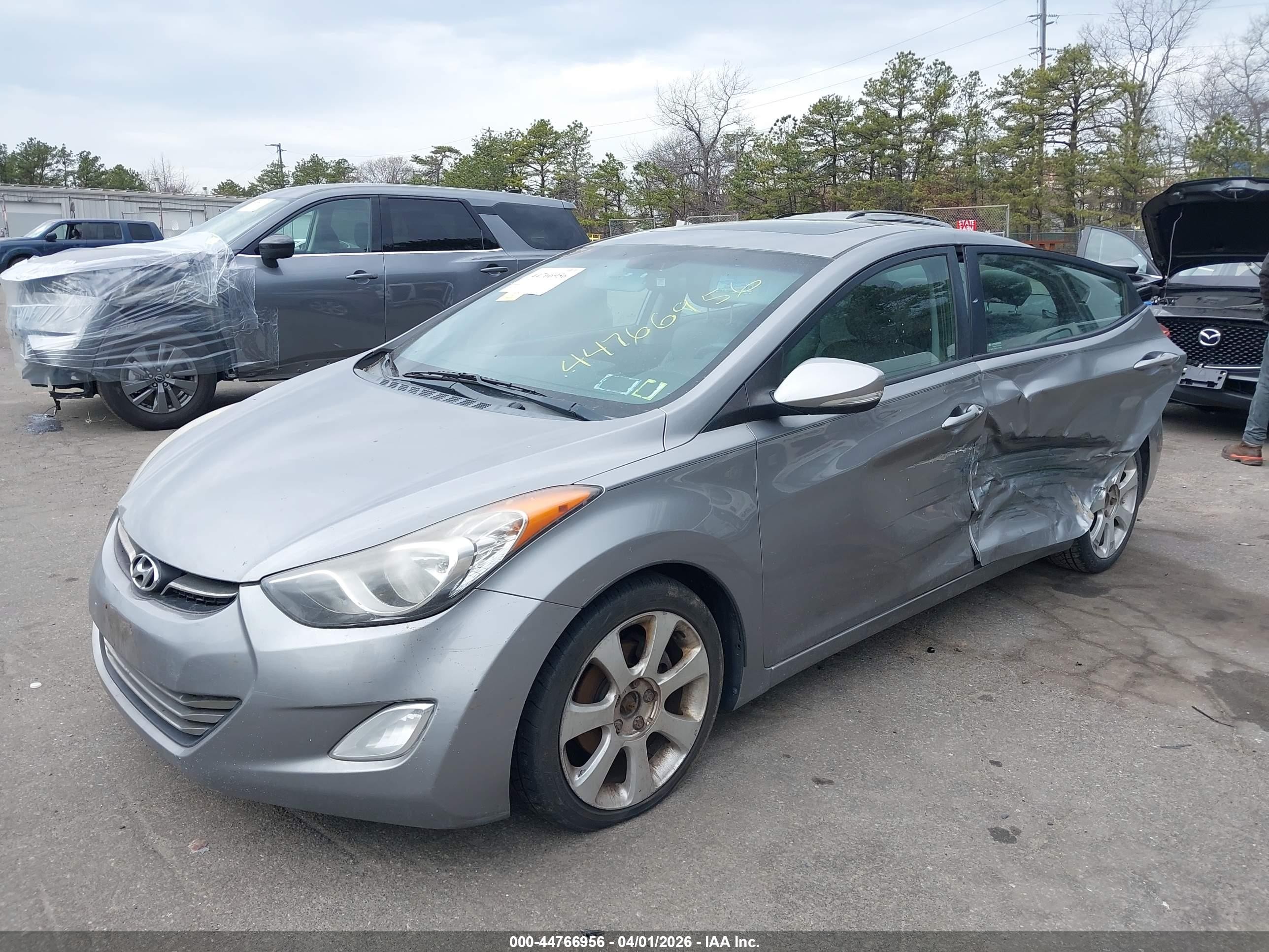 2012 Hyundai Elantra Limited (ulsan Plant) Gray vin: KMHDH4AE7CU214987